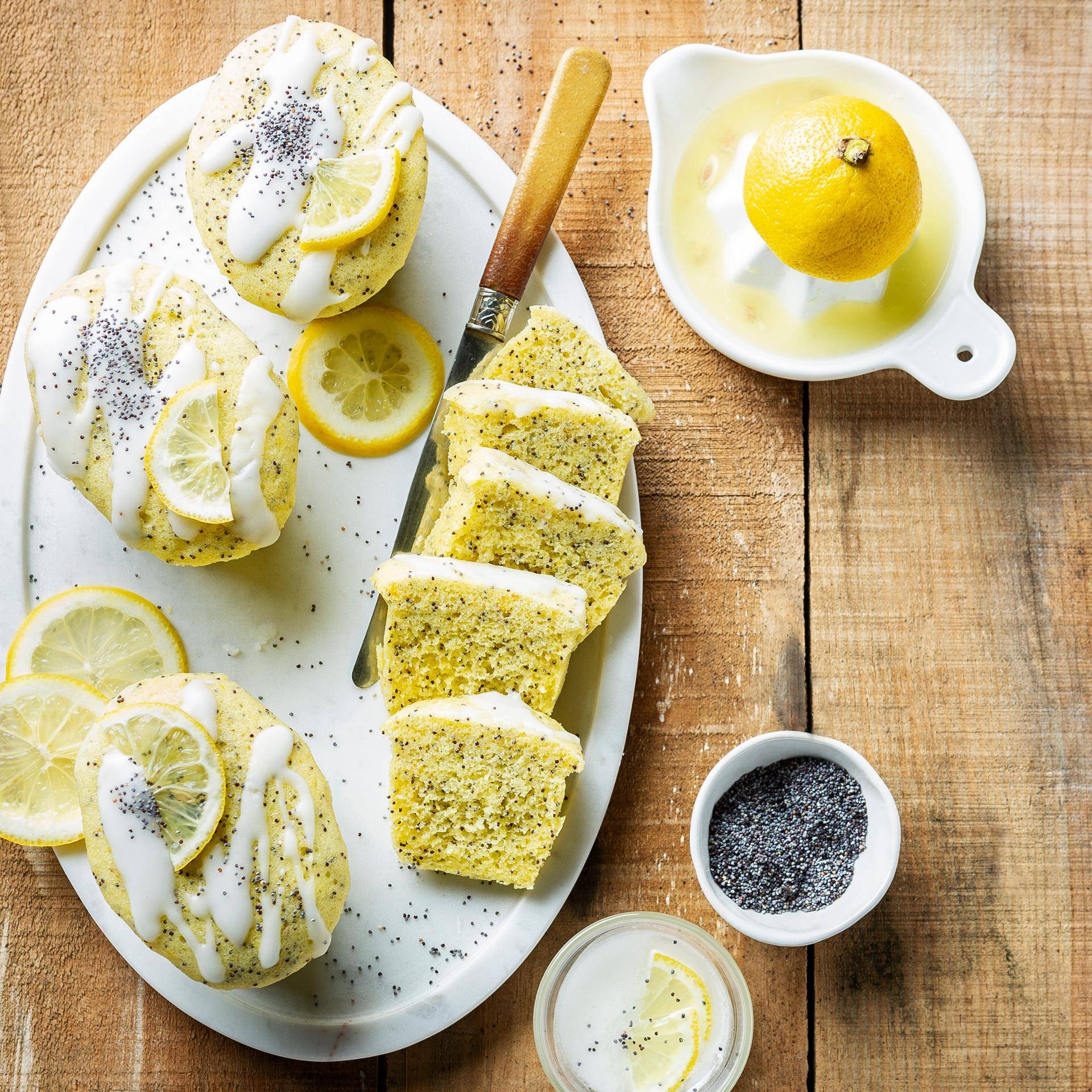 Petits cakes citron-pavot - Recepten Cuiseur vapeur | Moulinex