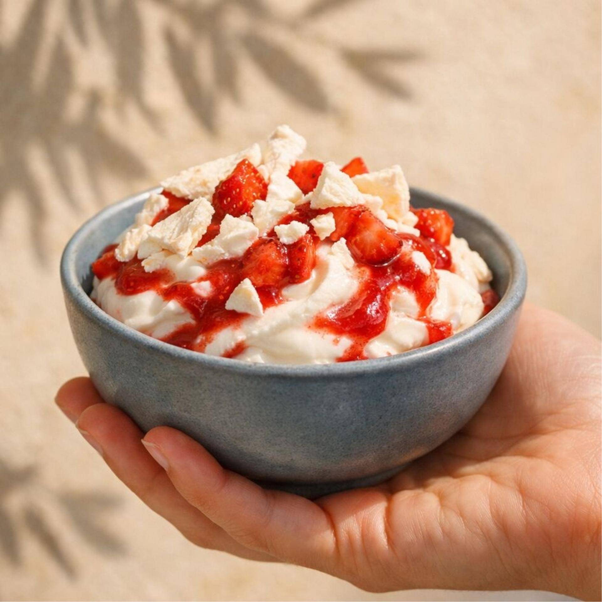 Eton mess-stijl bevroren yoghurt - Recepten Freezi | Moulinex