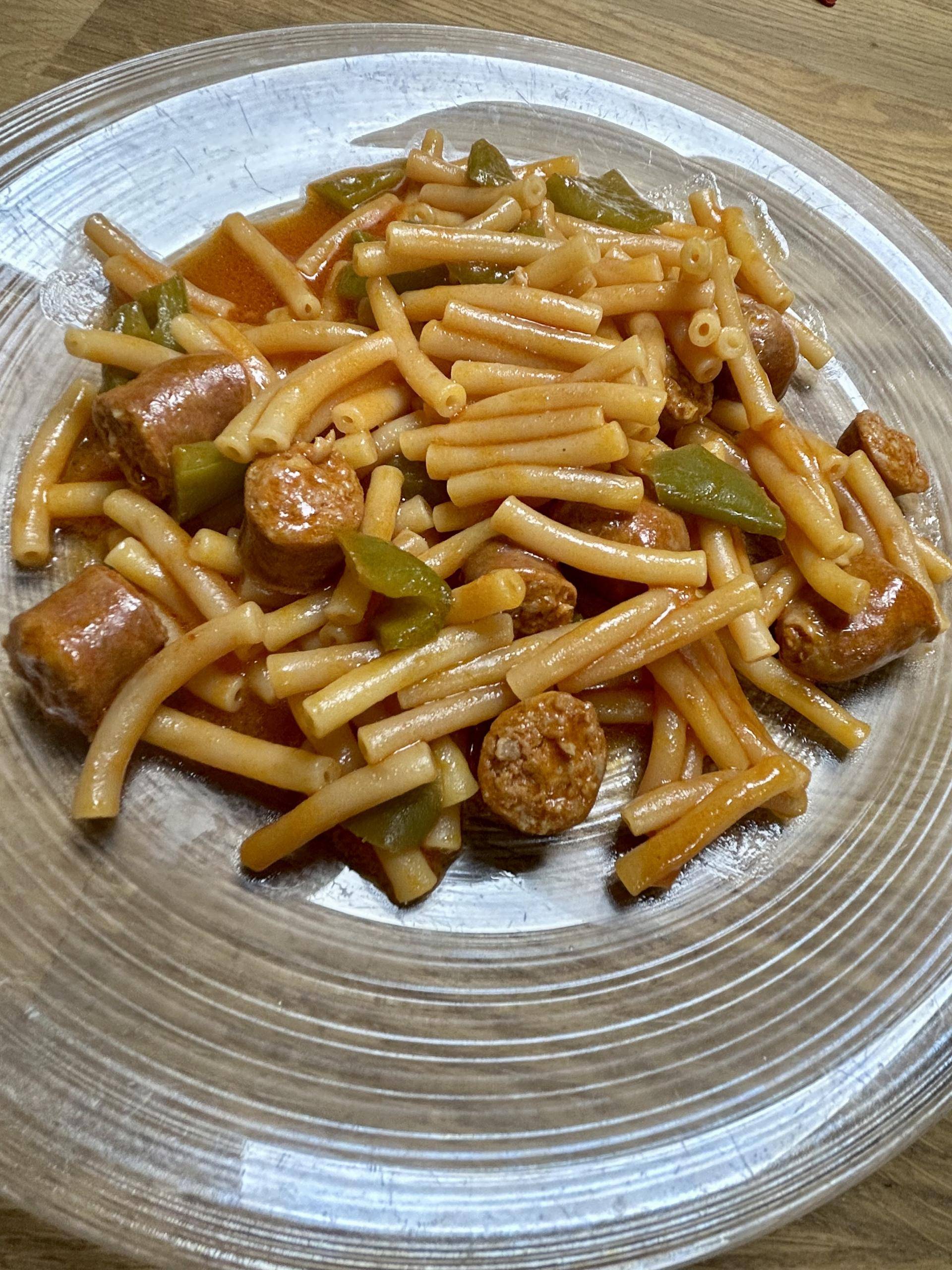 Pâtes chorizo poivron - Recette Cookeo | Moulinex