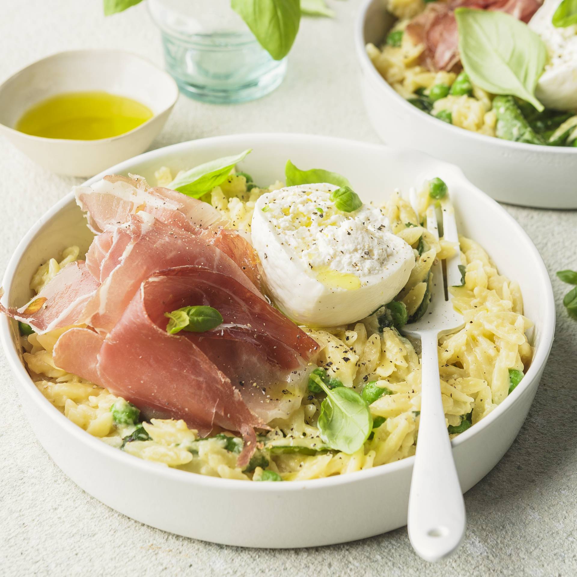 Orzo façon risotto, burrata - Recepten Cookeo | Moulinex