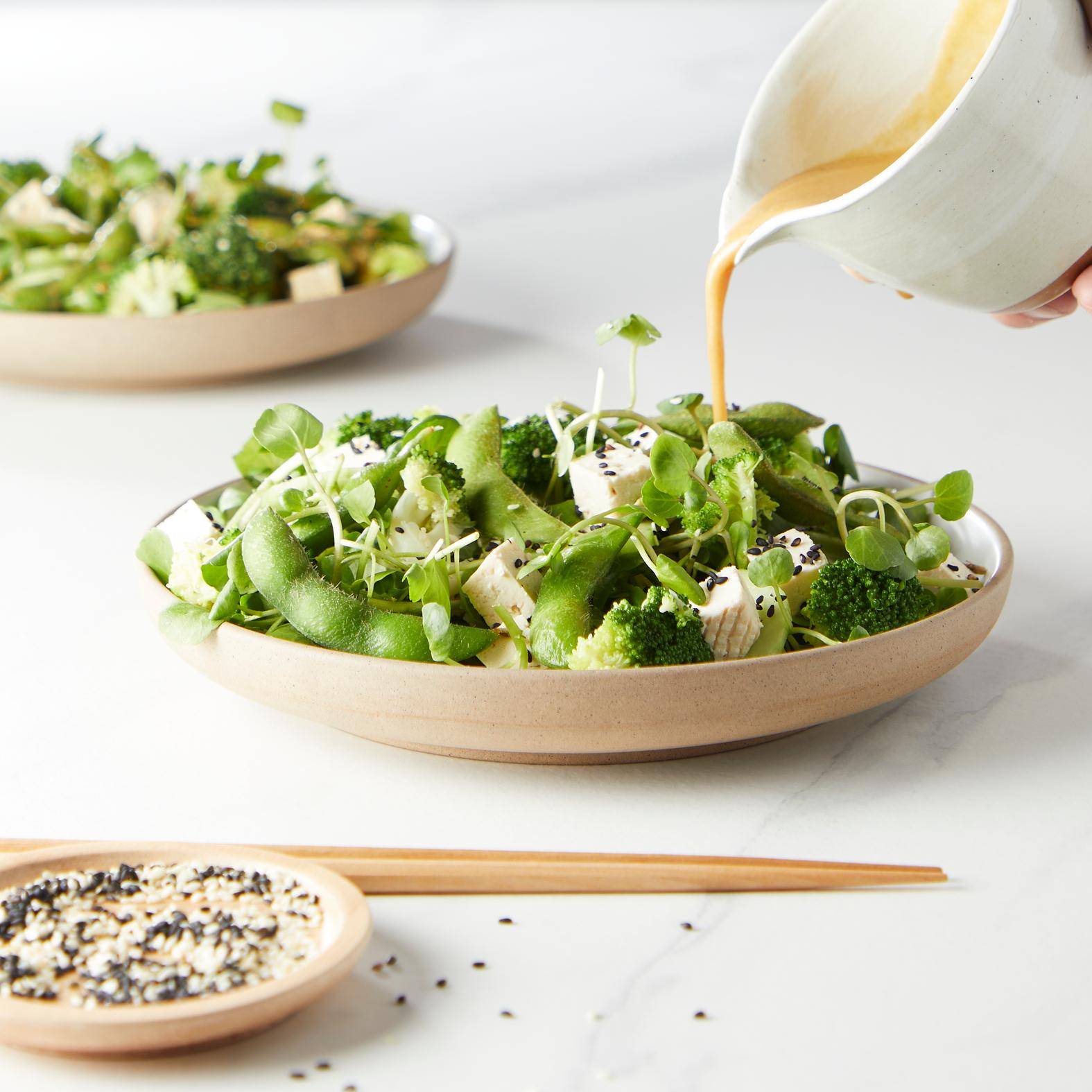 Salade de tofu et vinaigrette à la japonaise - Recepten Perfectmix Cook | Moulinex