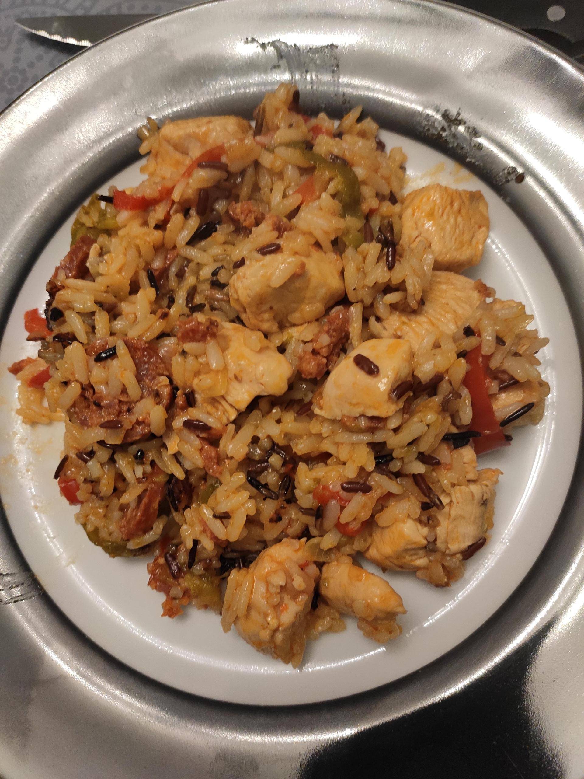 Poulet et chorizo aux 3 riz - Recepten Cookeo | Moulinex