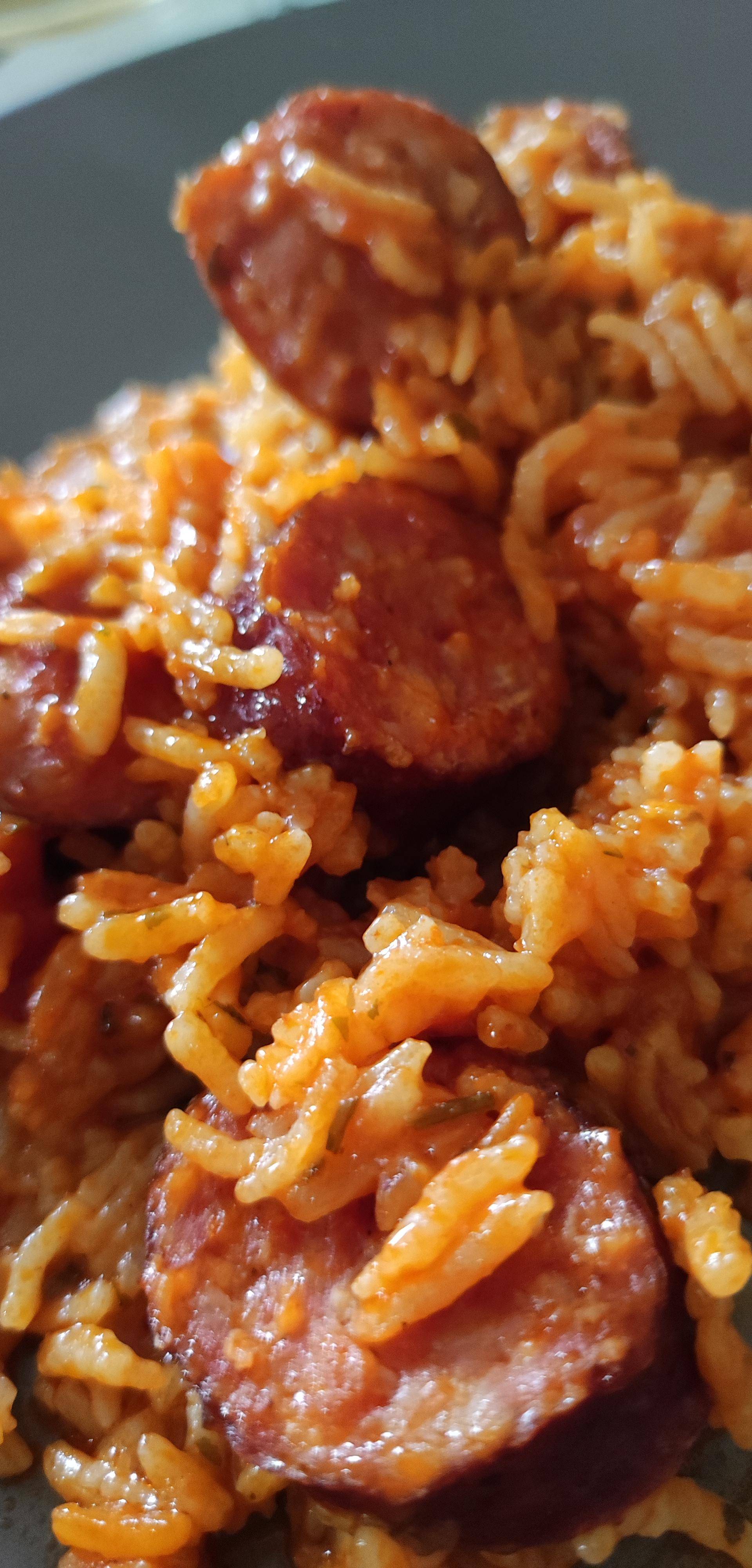 Riz à la saucisse de Morteau à la tomate - Recette Cookeo | Moulinex