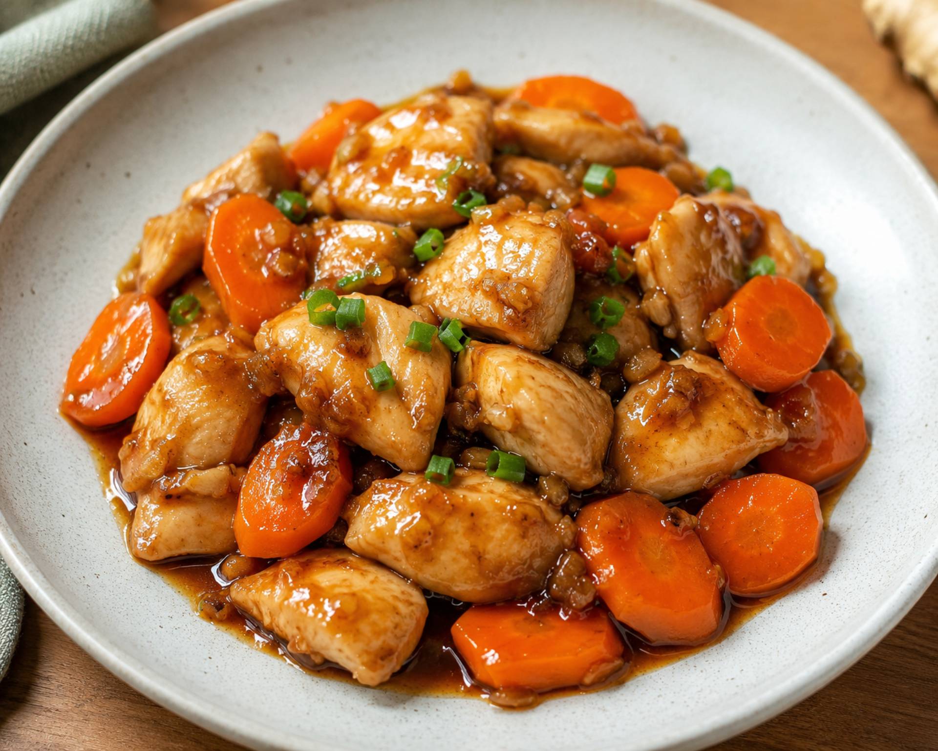 Poulet aux carottes, miel, gingembre et sauce soja - Recette Cookeo 9in1 | Moulinex