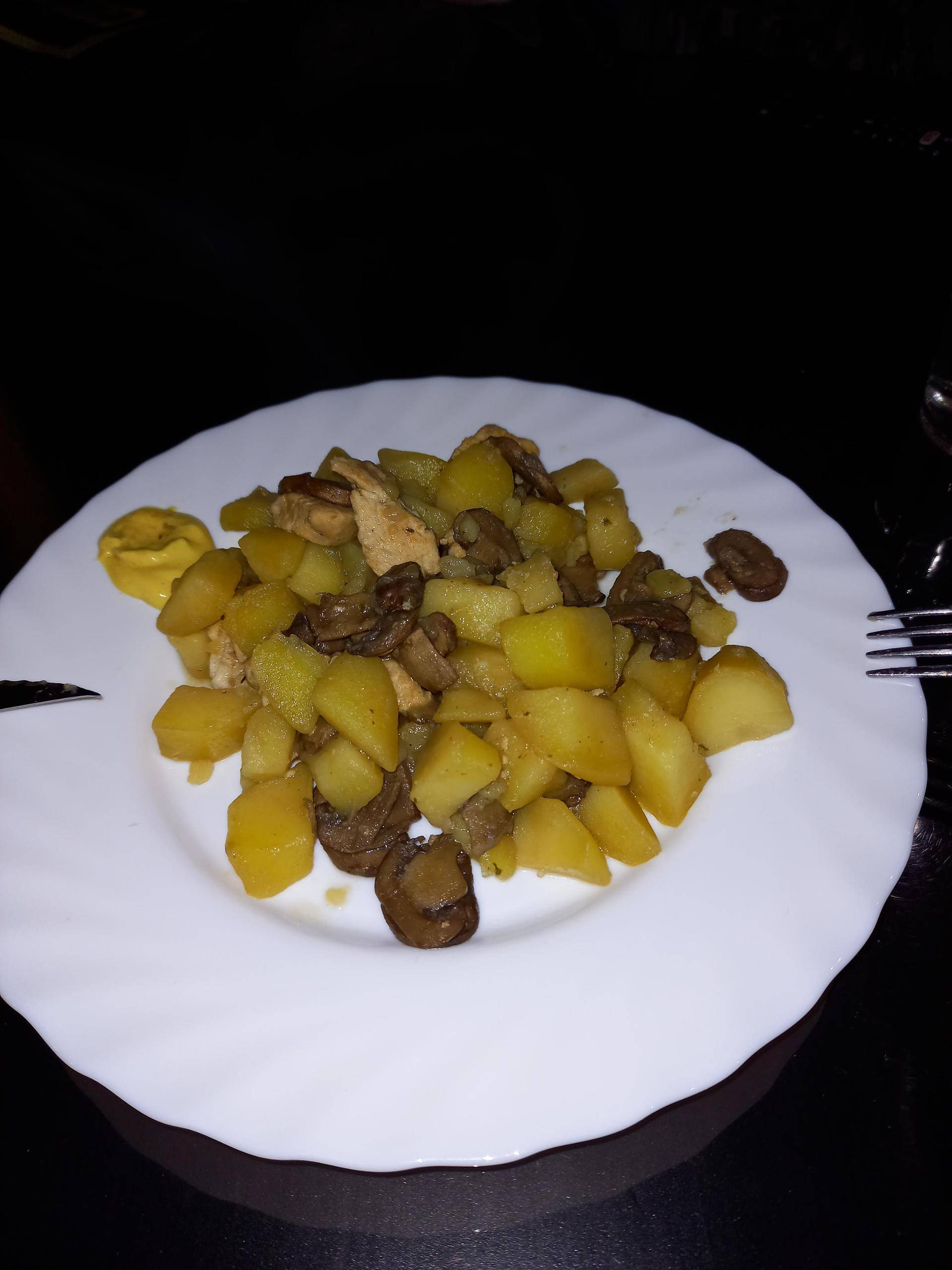 Emincés de poulet+champignons+pommes de terre - Recepten Cookeo V3 | Moulinex