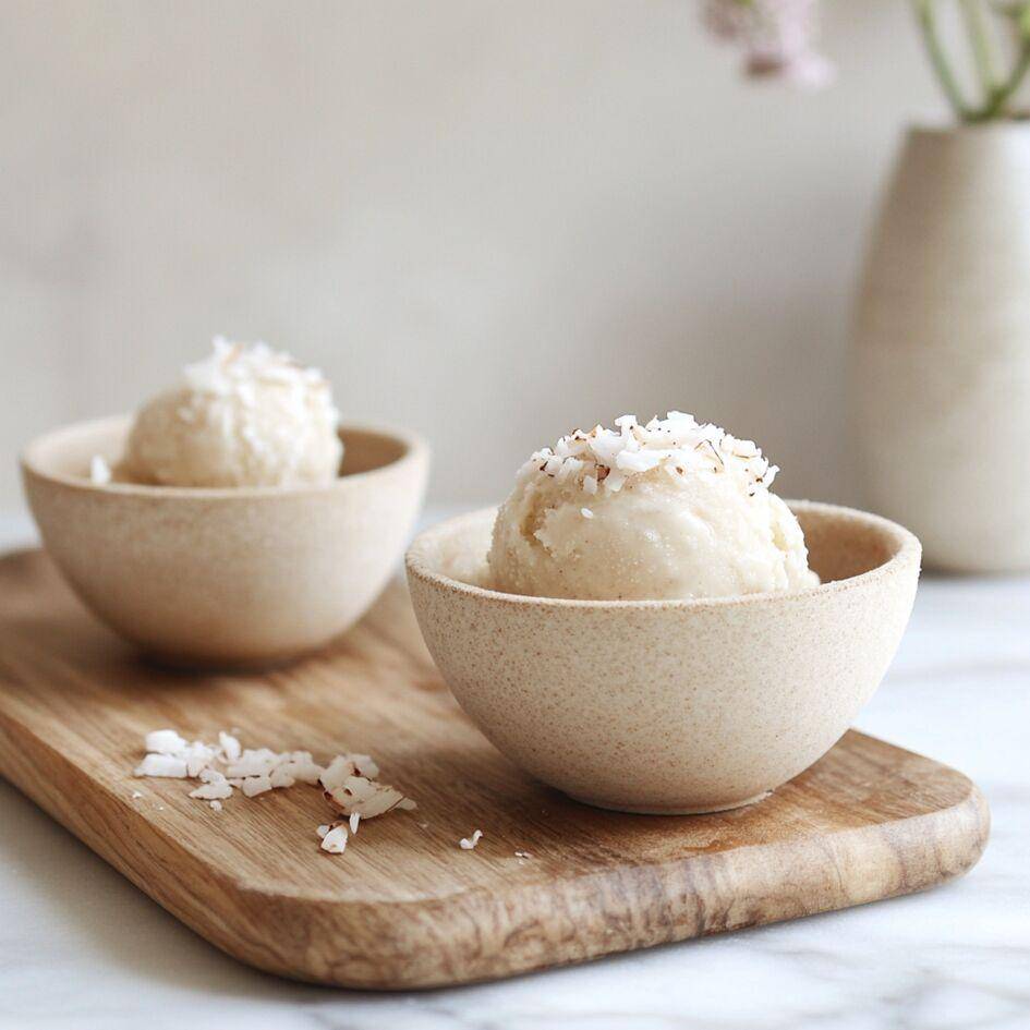 Glace vegan coco et amande - Recette Companion Connect XL | Moulinex