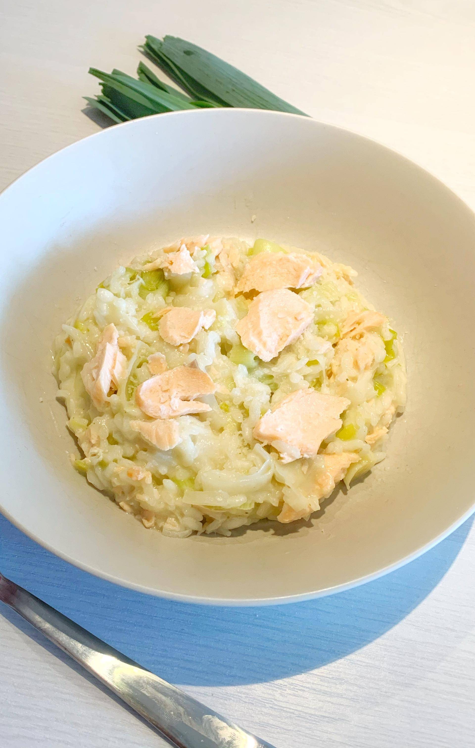 Risotto fondue de poireaux et saumon frais - Recette Companion Connect XL | Moulinex