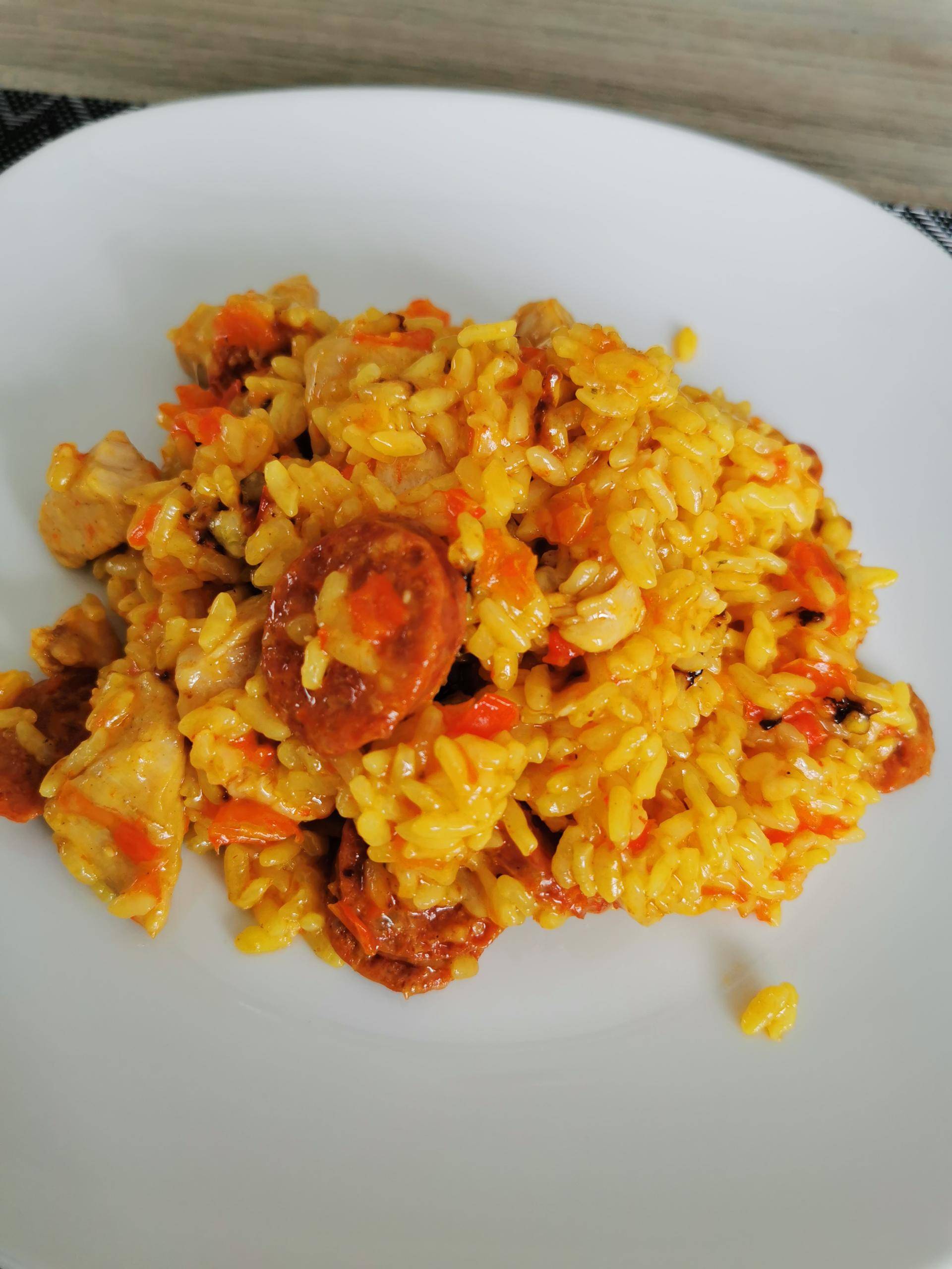 Risotto poulet, chorizo, poivrons et parmesan - Recepten Cookeo V3 | Moulinex