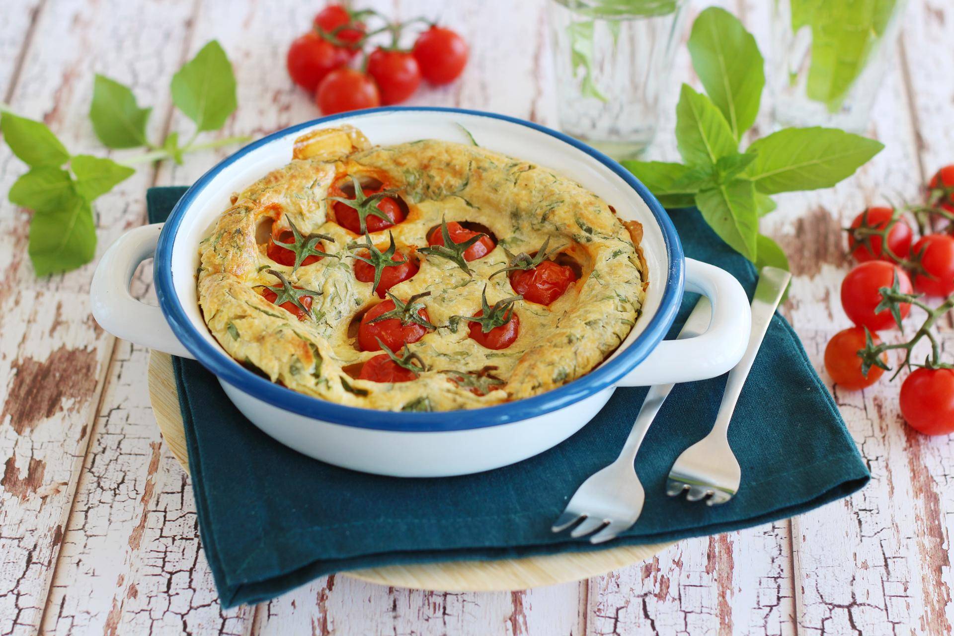 Clafoutis aux tomates cerises - Recette Companion Connect | Moulinex