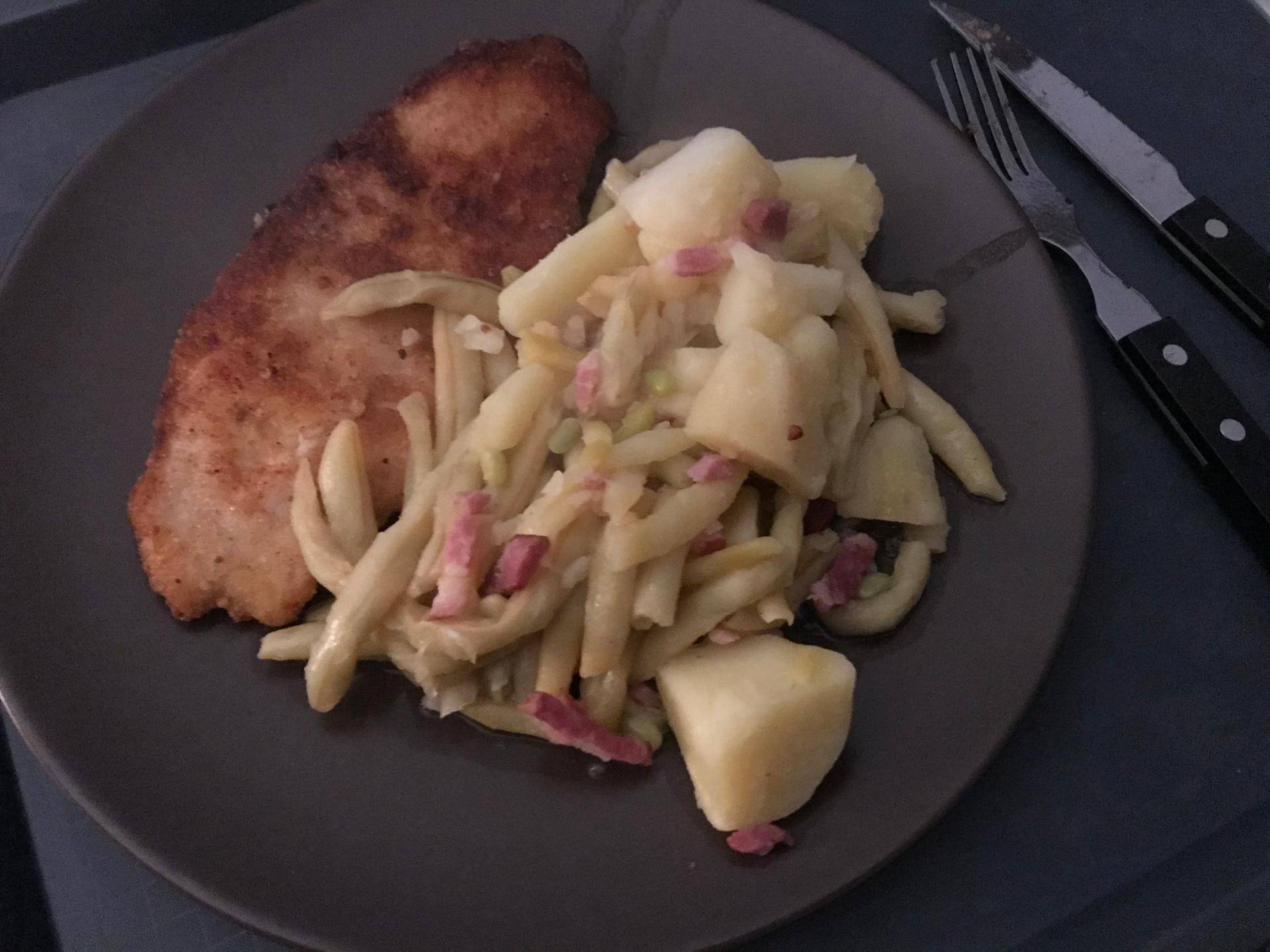 Pommes de terre, haricots au beurre et lardons - Recette Cookeo | Moulinex