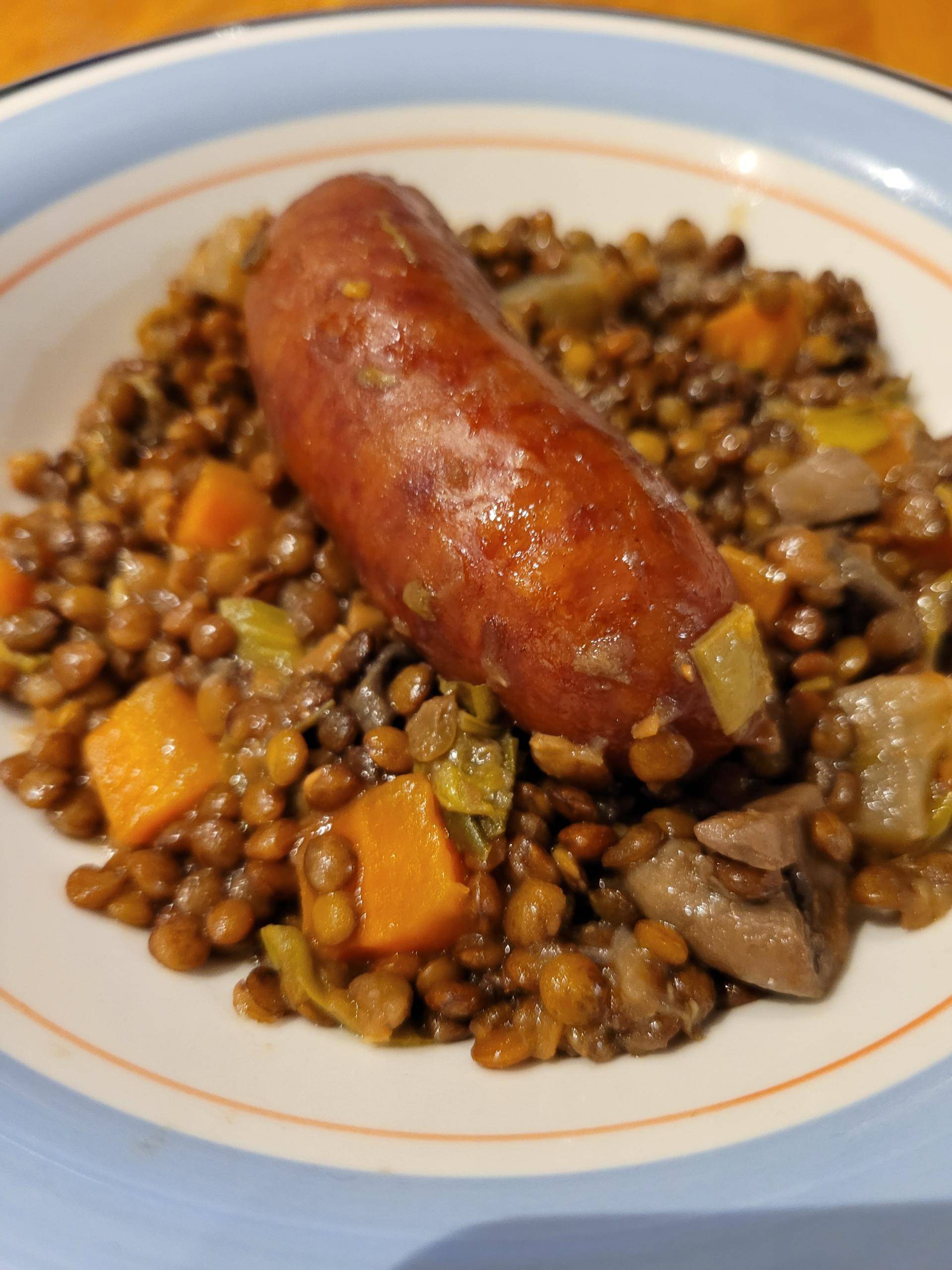 Lentilles et saucisses fumé - Recette Cookeo Infinity Autostir | Moulinex