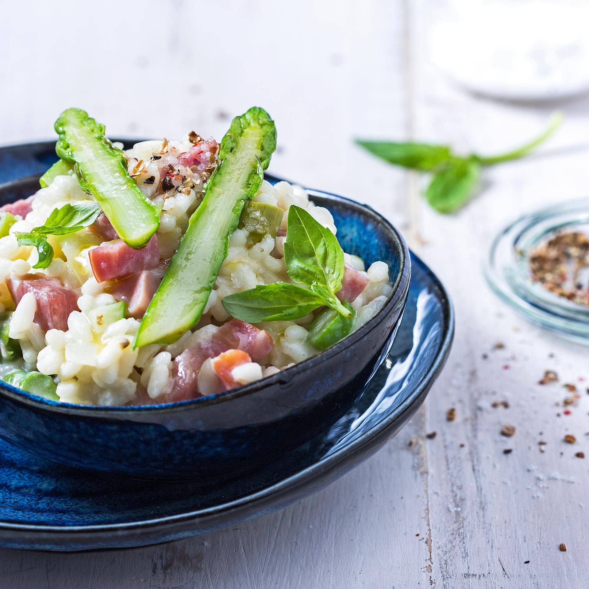 Risotto aux asperges et bacon - Recepten Companion | Moulinex