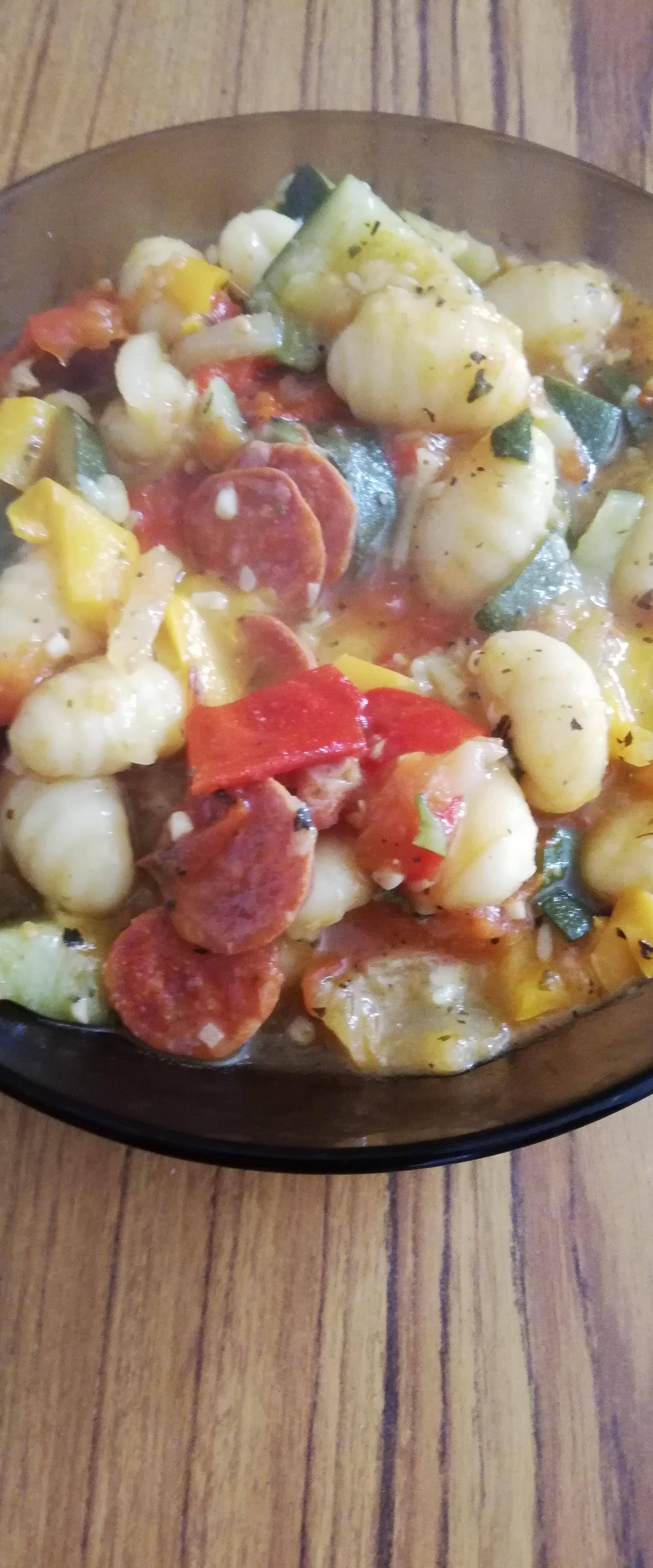 Ratatouille au chorizo et aux gnocchis - Recette Cookeo | Moulinex