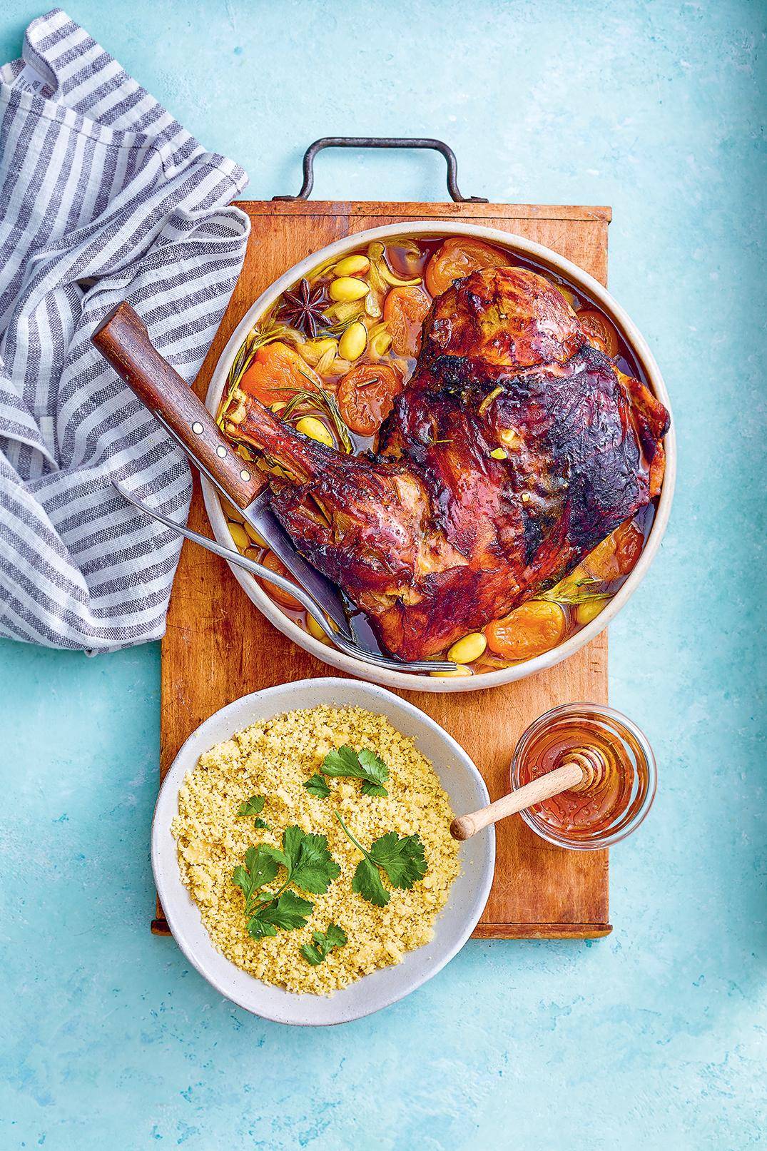 Épaule d’agneau rôtie au miel, abricots et romarin - Recette EASY FRY & GRILL 2 in 1 MECHANICAL | Moulinex