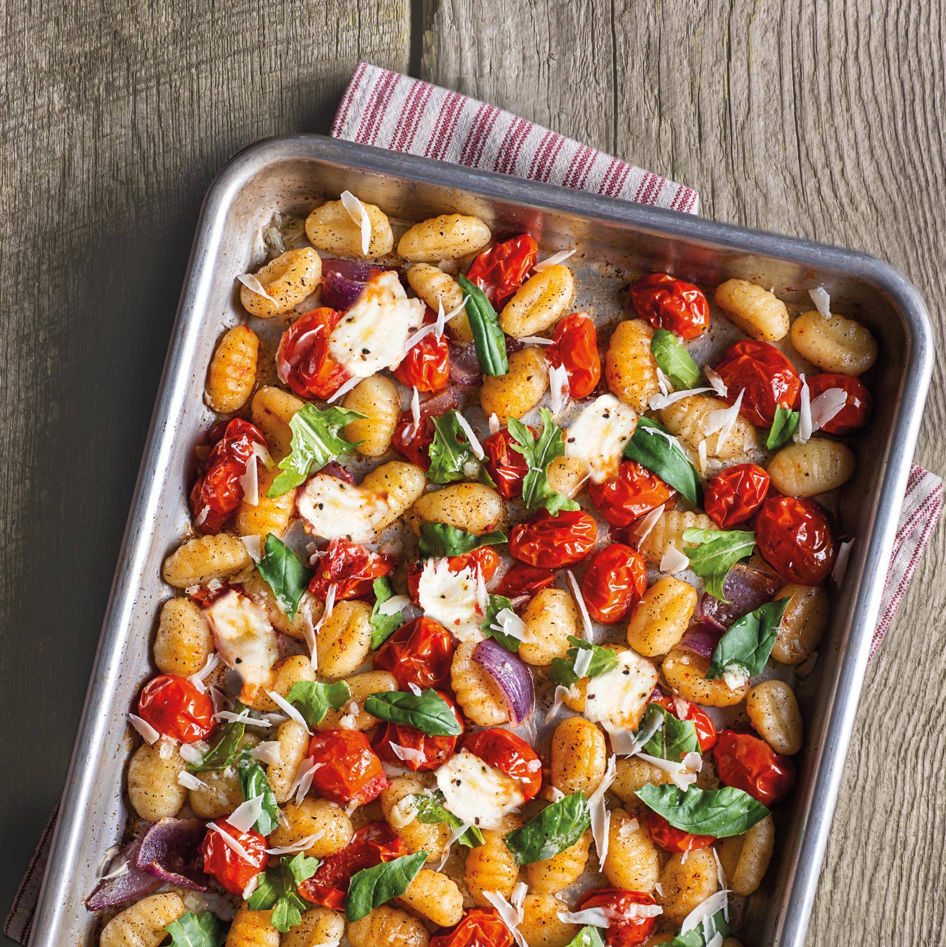 Gnocchis au four, petits légumes et mozzarella - Recette Multifunction Airfryer Oven Digital | Moulinex