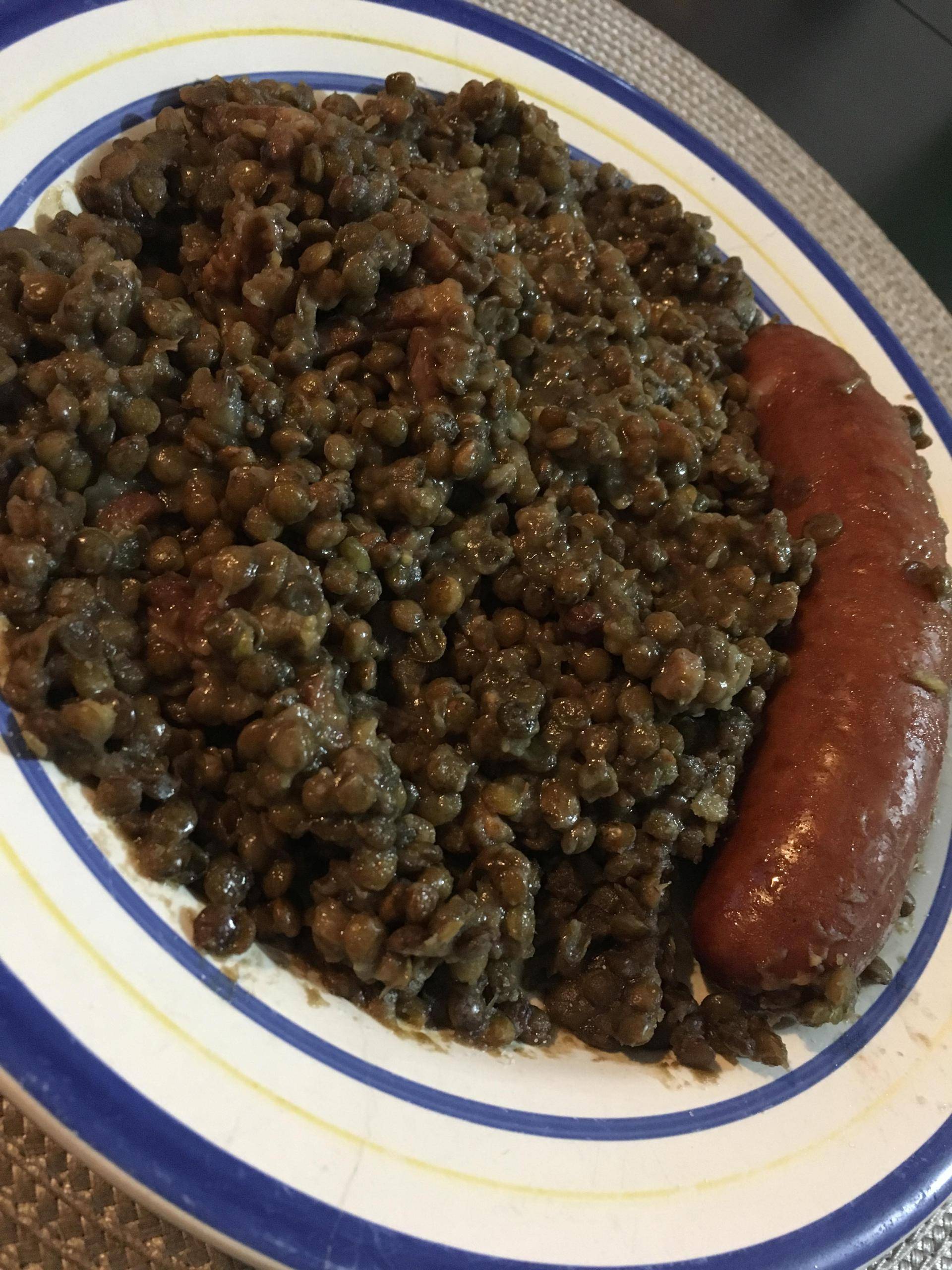 Saucisses et lentilles à ma façon - Recepten Cookeo | Moulinex
