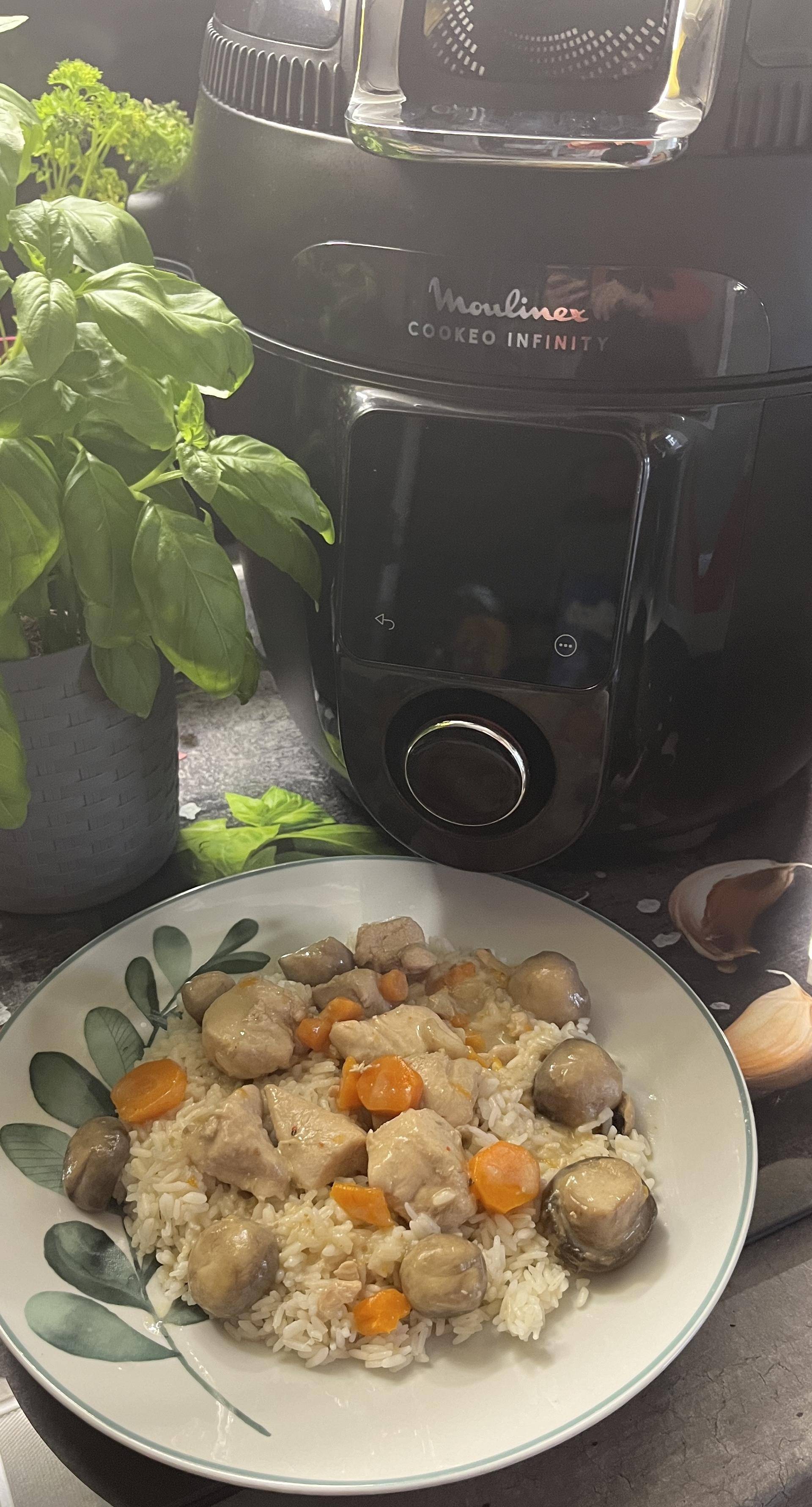 Blanquette de poulet à ma façon - Recette Cookeo Infinity Autostir | Moulinex