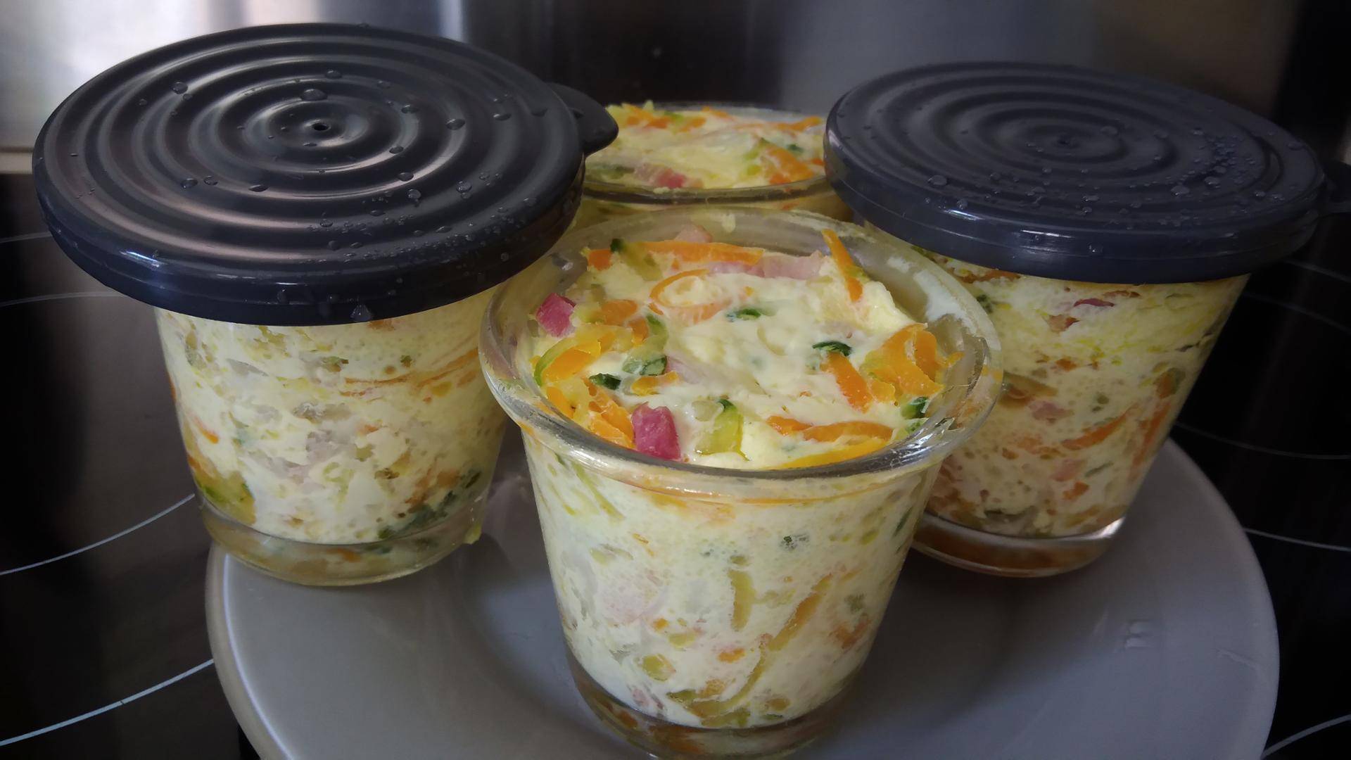 Flan carottes courgettes lardons - Recepten Cookeo | Moulinex