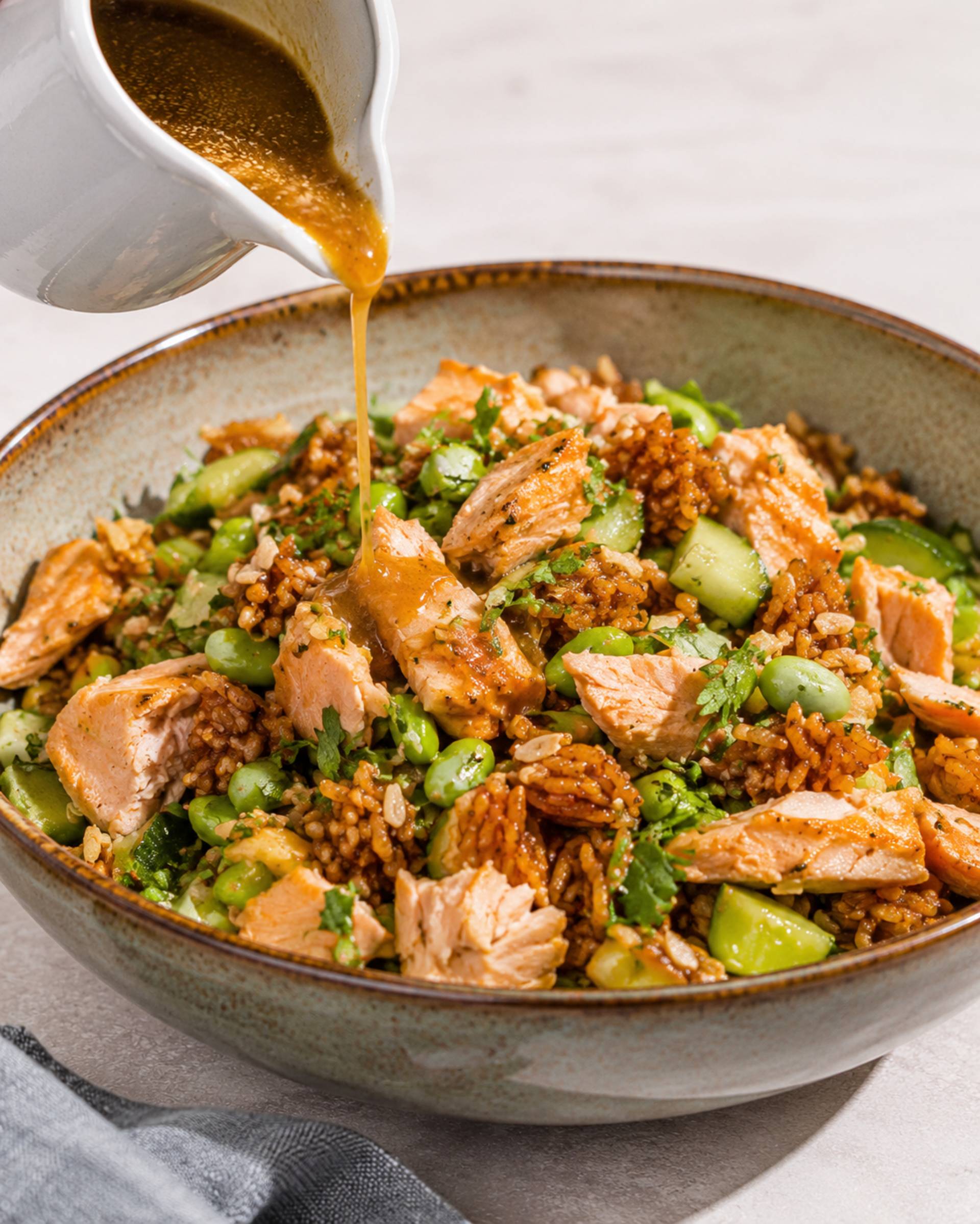 Salade de riz croustillant - Recette Crisp&Go 3P | Moulinex