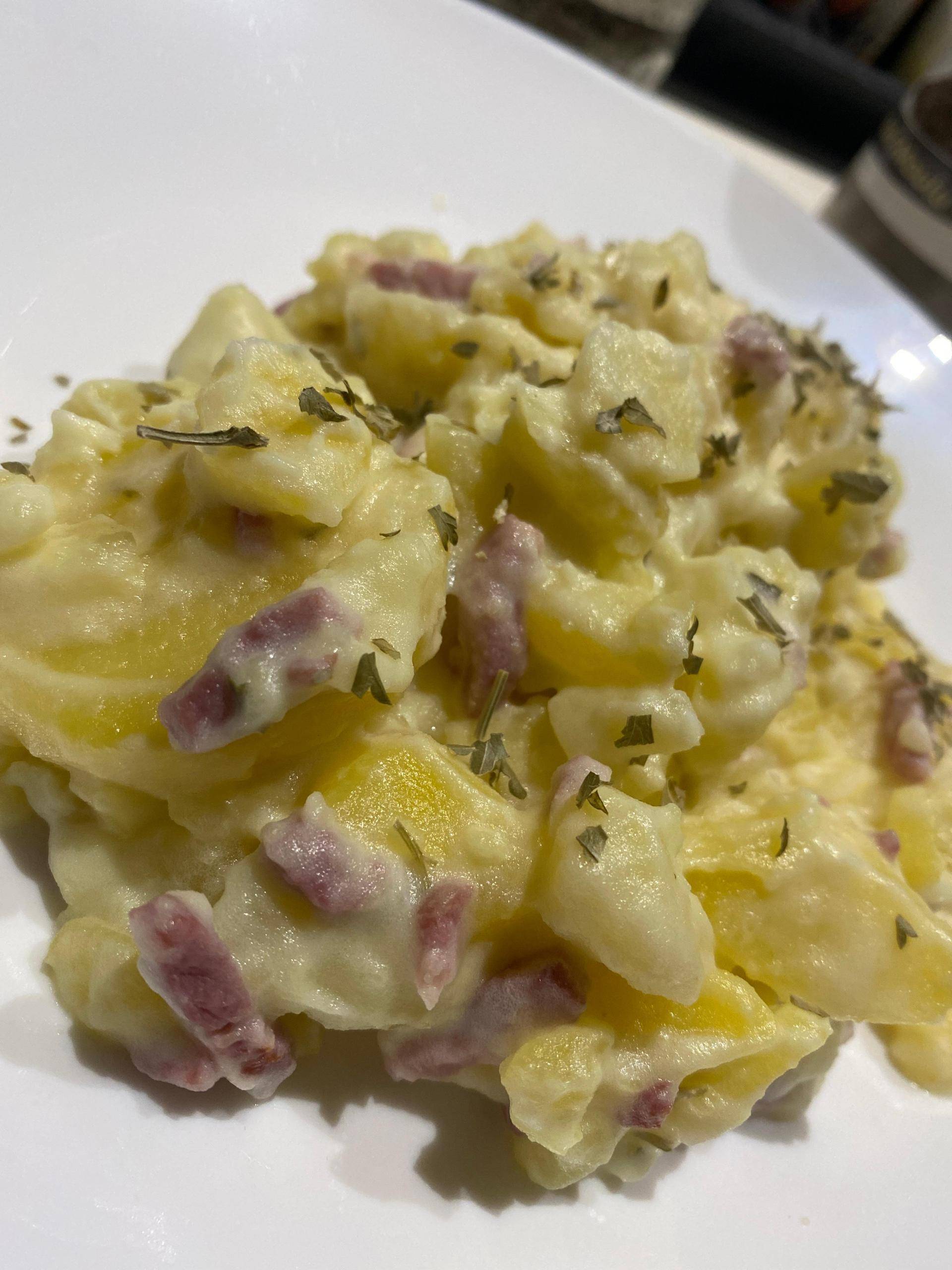 Pommes de terre, lardons & crème - Recepten Cookeo | Moulinex