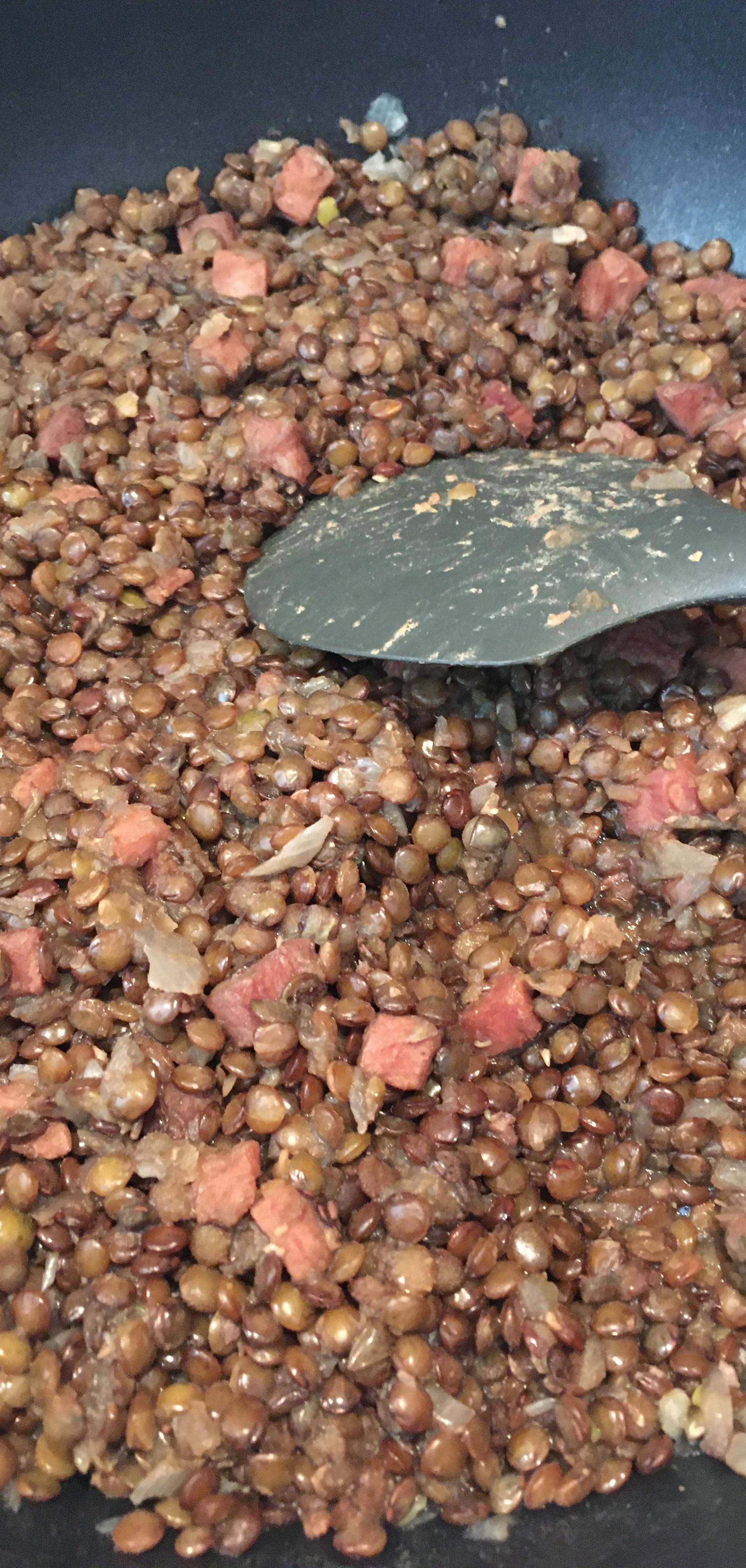 Lentilles aux dés de jambon - Recette Companion | Moulinex