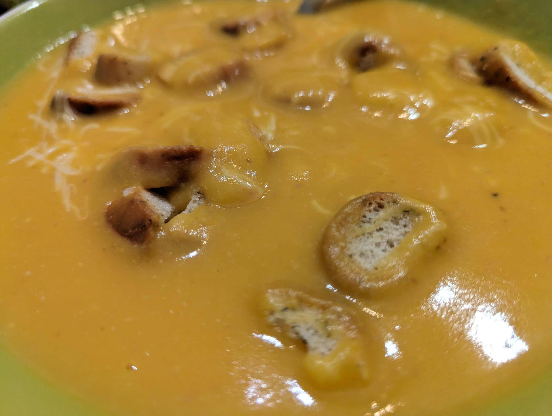 Soupe butternut, carottes, courgettes, lardons - Recepten Cookeo | Moulinex