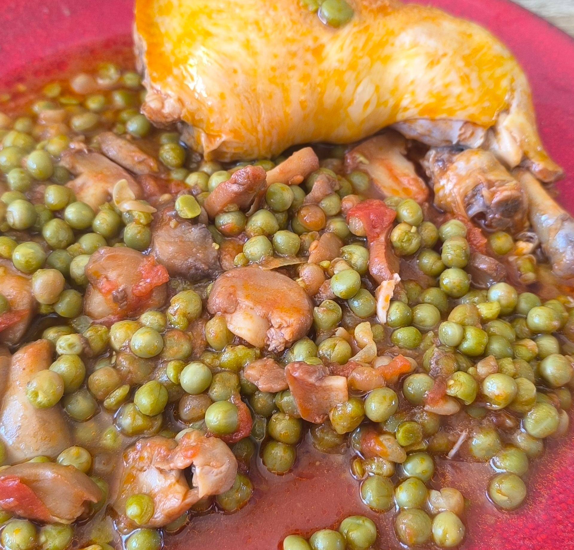 Cuisse de poulet petit pois champignons - Recette Cookeo | Moulinex