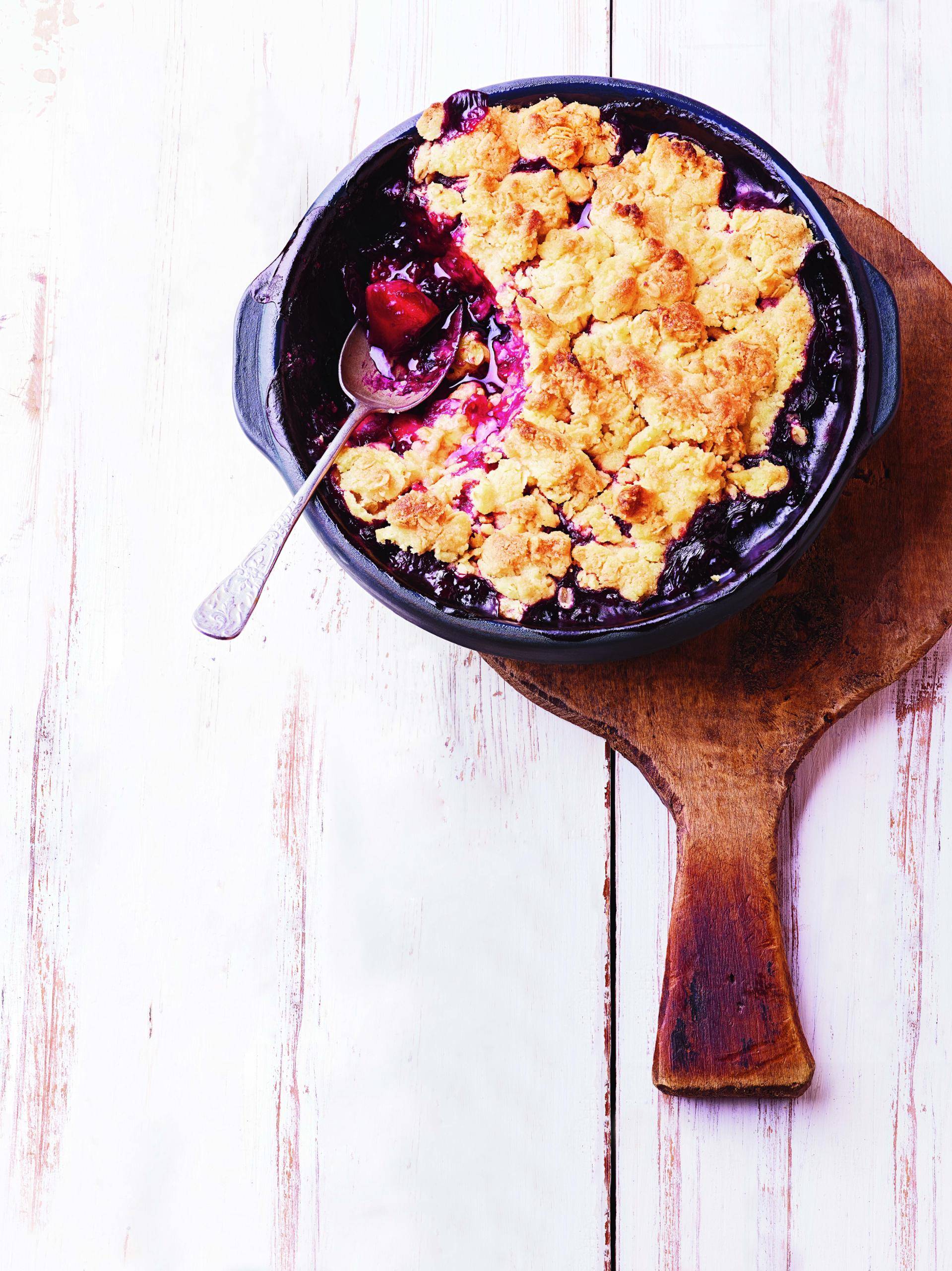 Crumble aux pommes et fruits rouges - Recette Cuiseur vapeur | Moulinex