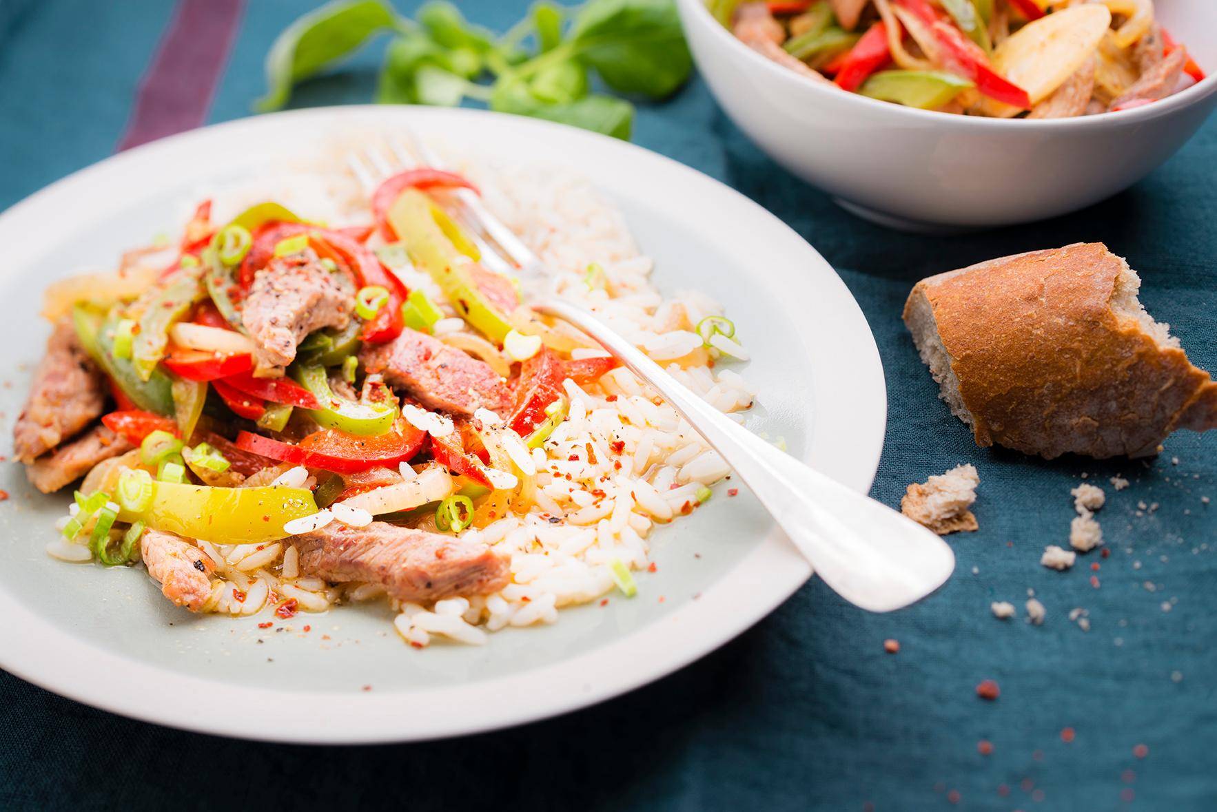 Varkensreepjes met paprika's - Recepten Cookeo | Moulinex