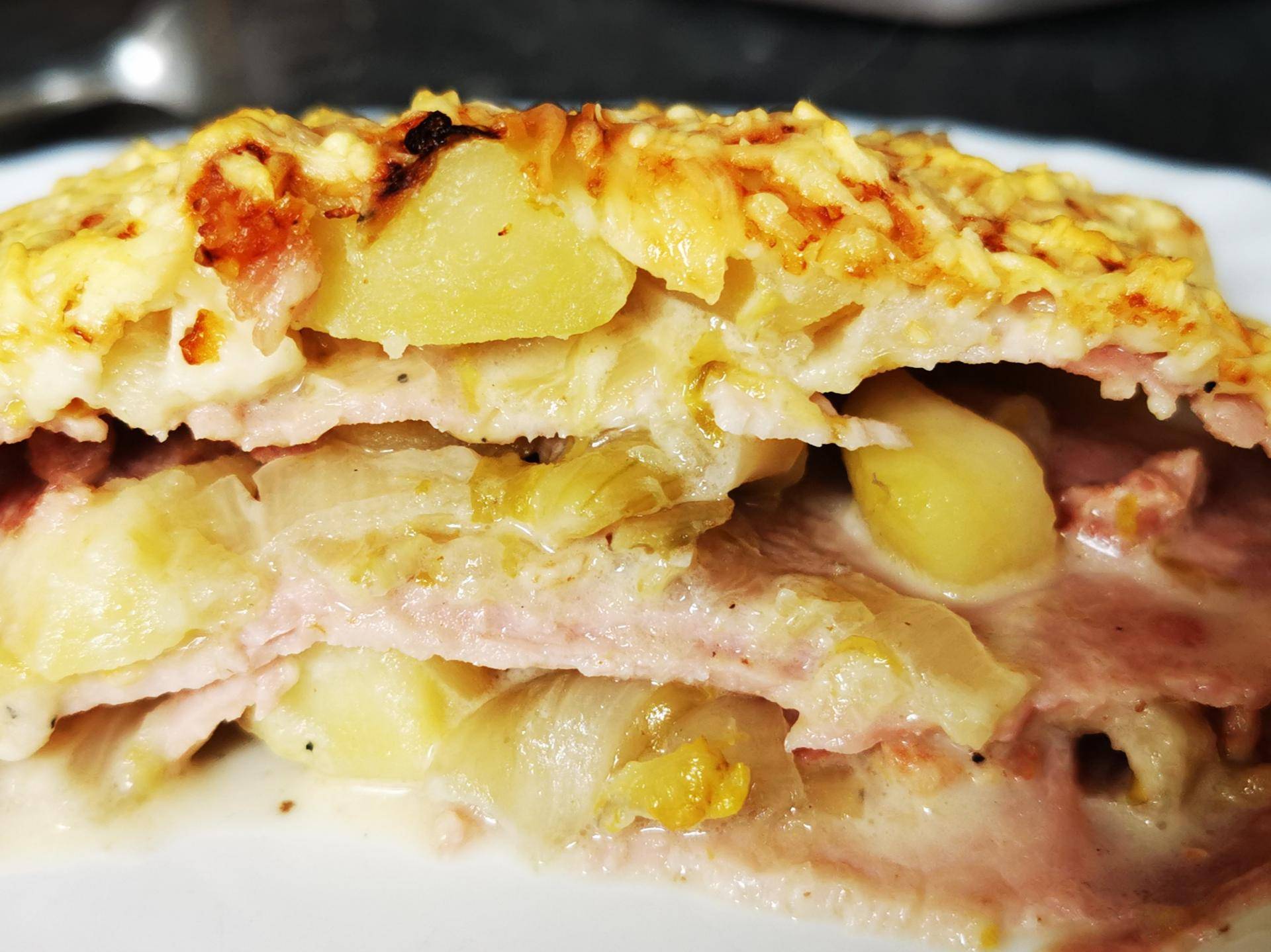 Gratin façon mille feuilles jambon endives - Recepten Cookeo | Moulinex