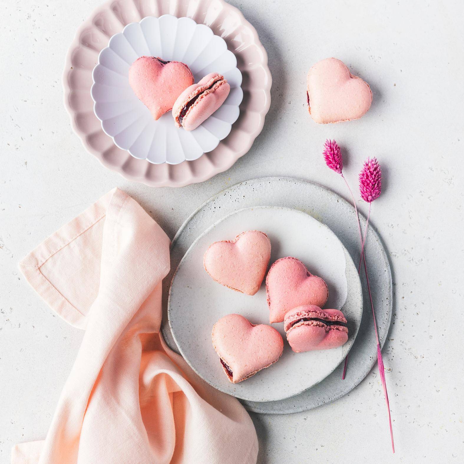 Macarons cœur à la rose - Recette Kitchen Machines Touch/Touch + | Moulinex