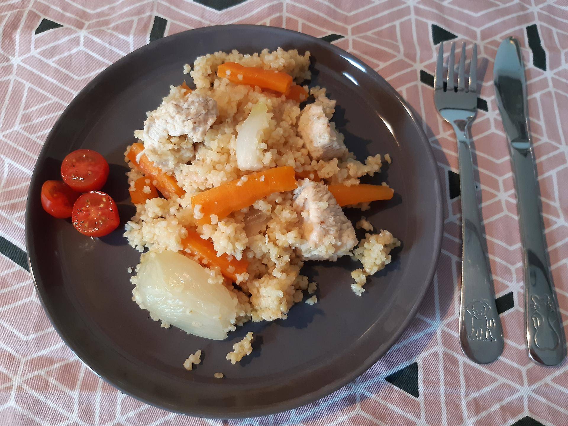 Poulet, boulgour et petites carottes - Recepten Cookeo | Moulinex