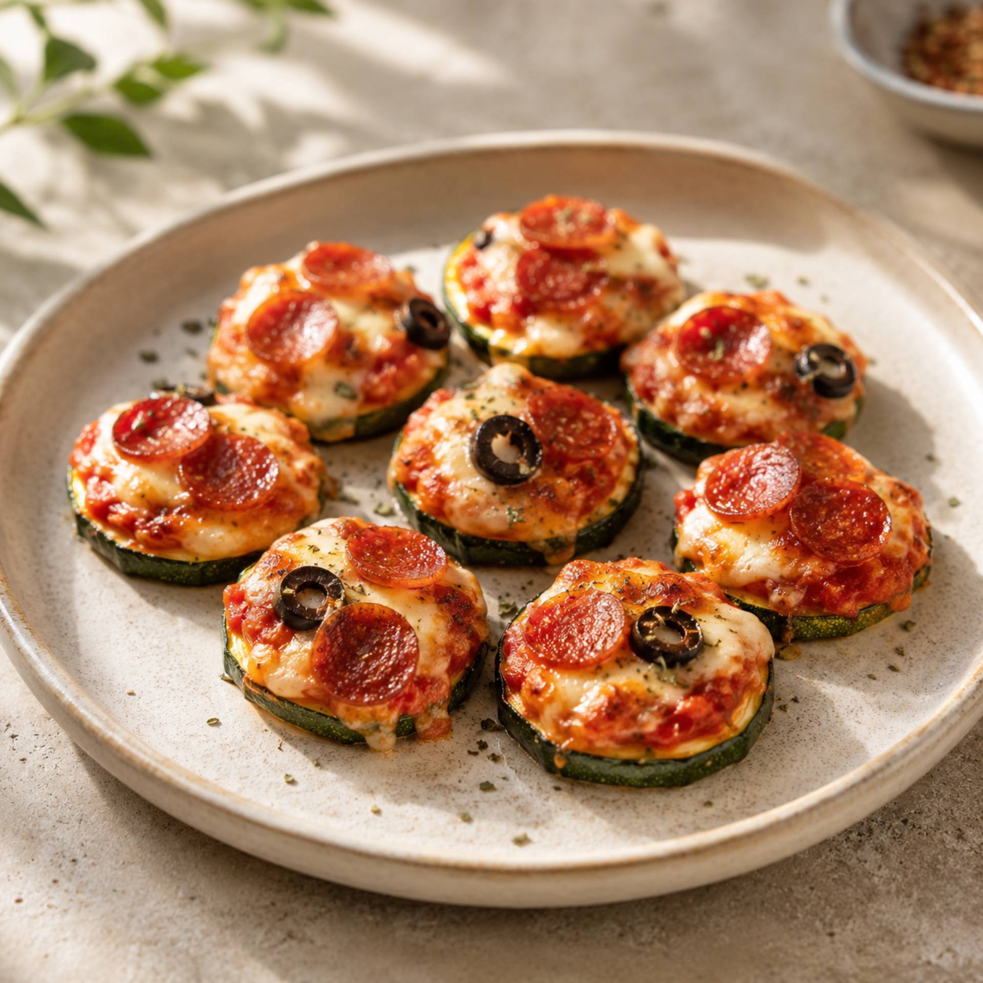 Bouchées à la courgette façon mini-pizzas - Recette Crisp&Go 3P | Moulinex