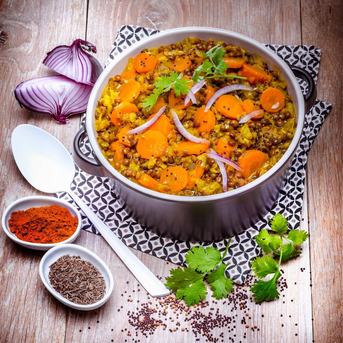 Lentilles, carottes et épices - Recette Companion | Moulinex