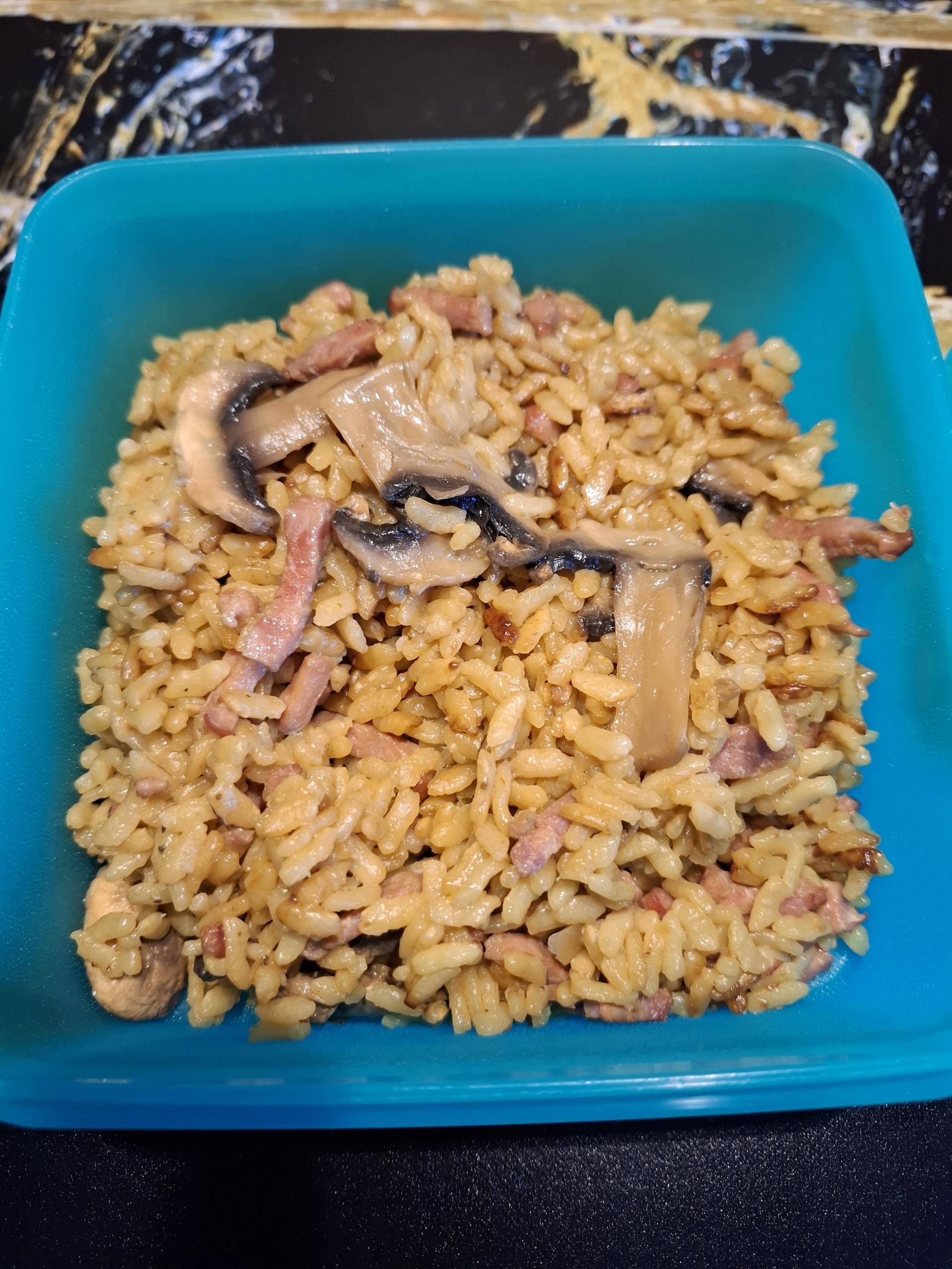 Riz allumettes de bacon et champignons - Recette Cookeo | Moulinex