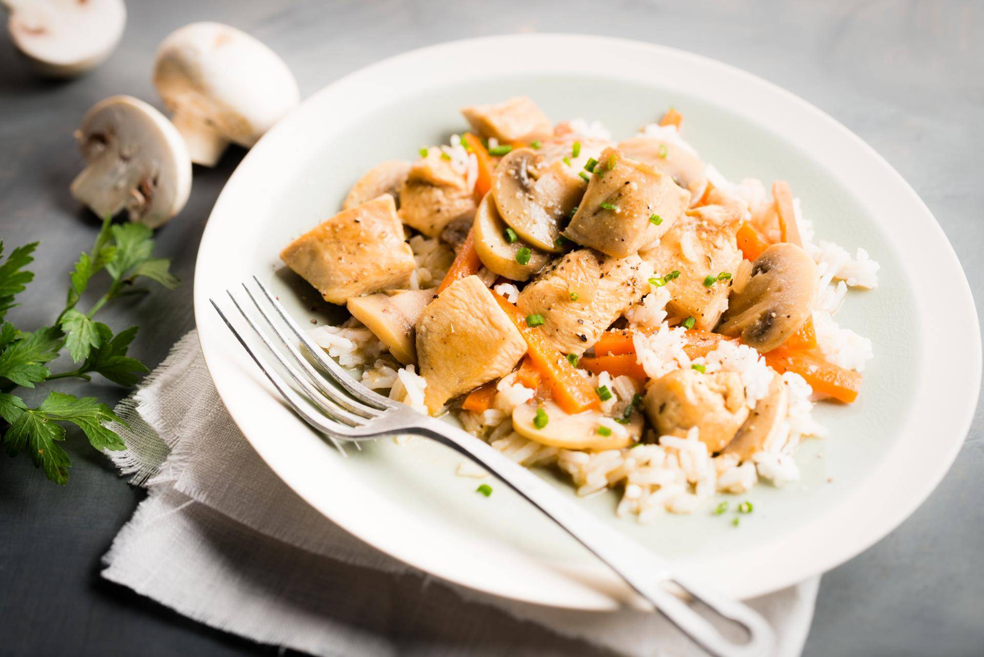 Riz au poulet à la forestière - Recepten Cookeo | Moulinex