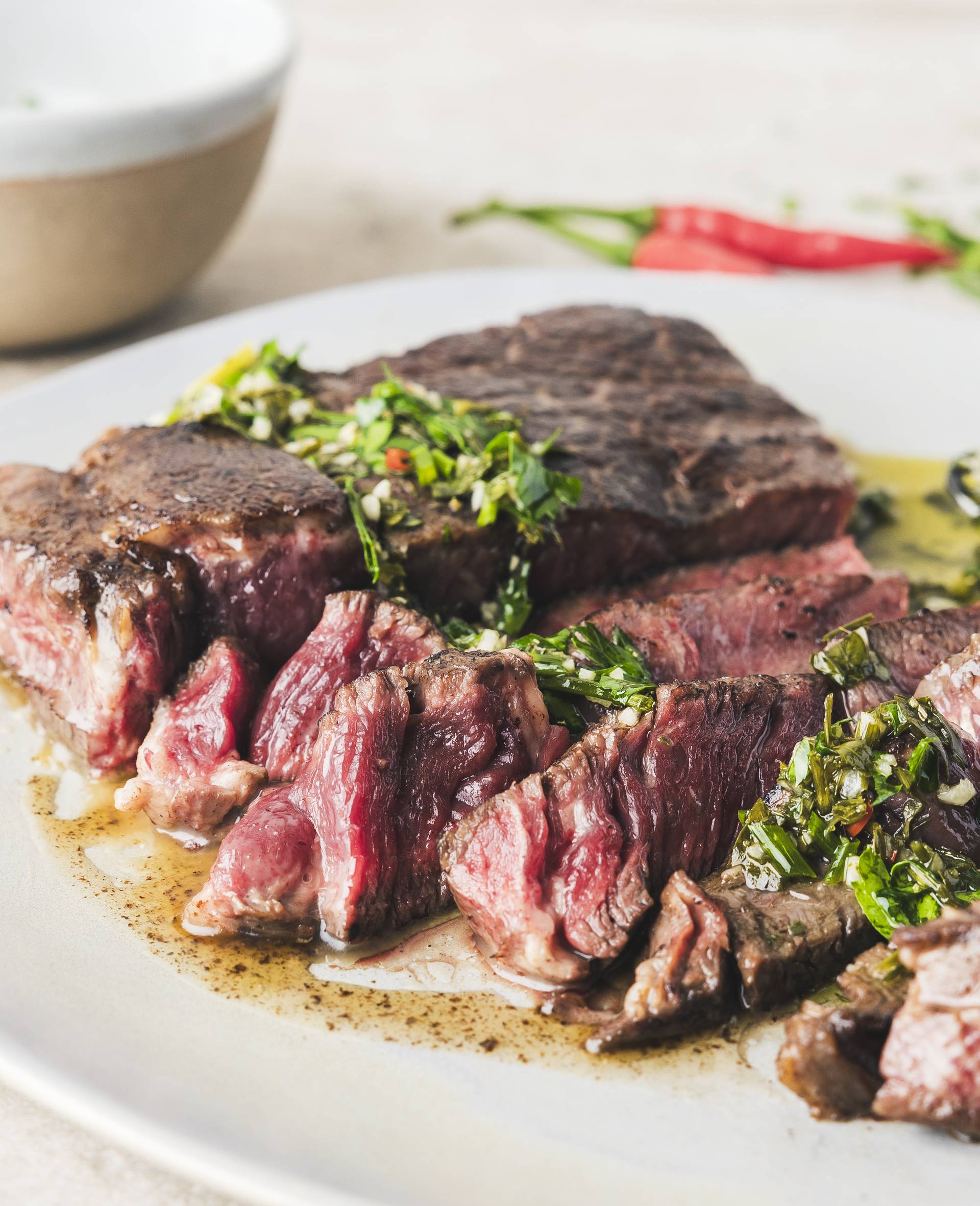 Faux-filets sauce chimichurri - Recette EASY FRY & GRILL 2 in 1 XXL | Moulinex