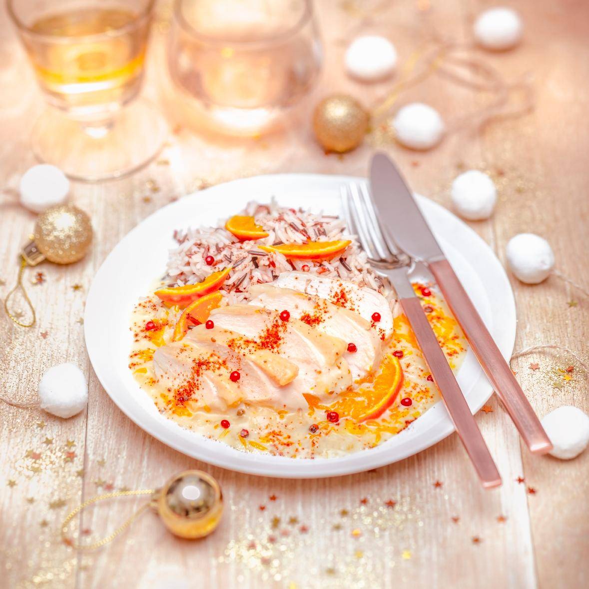 Poularde aux clémentines et riz sauvage - Recepten Companion | Moulinex
