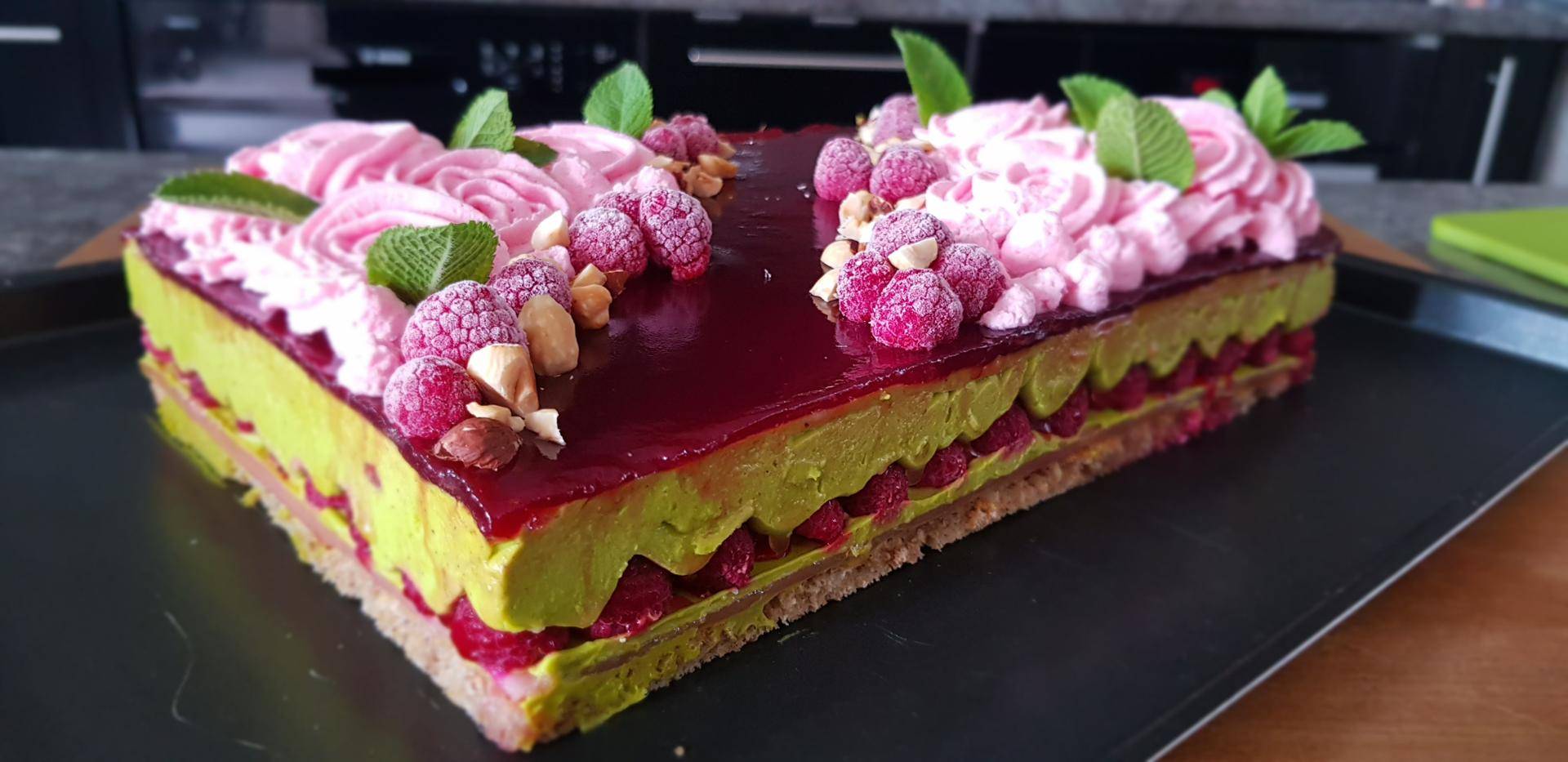 Entremet framboise pistache - Recette Companion XL | Moulinex