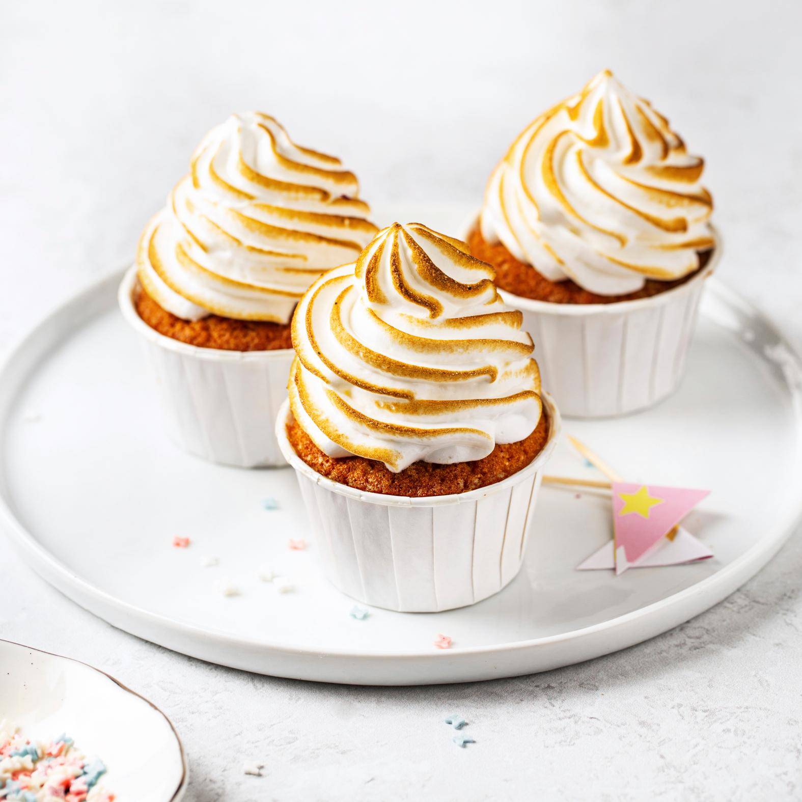 Cupcakes à la meringue - Recette Kitchen Machines Touch/Touch + | Moulinex