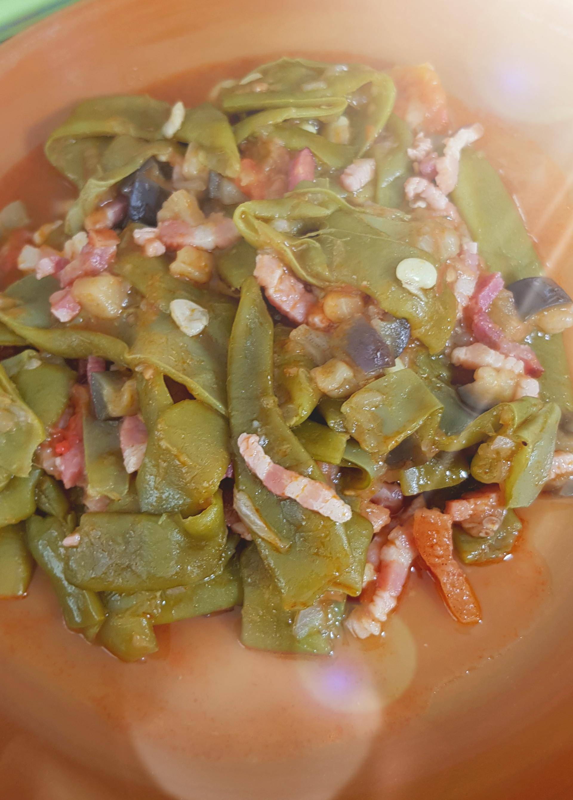 Haricot vert tomate et lardon - Recette Companion | Moulinex