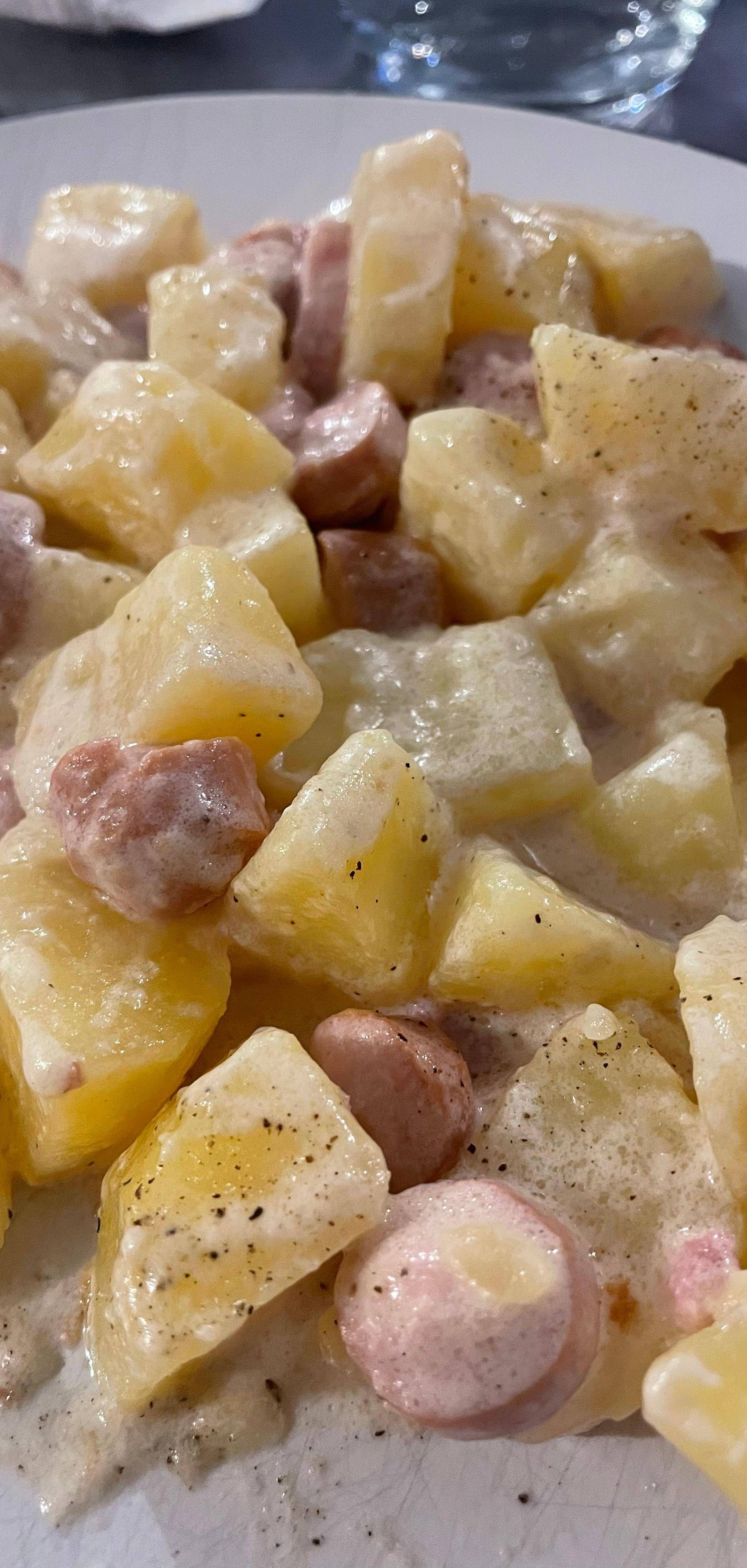 Pommes de terre, knacki et lardons - Recette Cookeo V3 | Moulinex