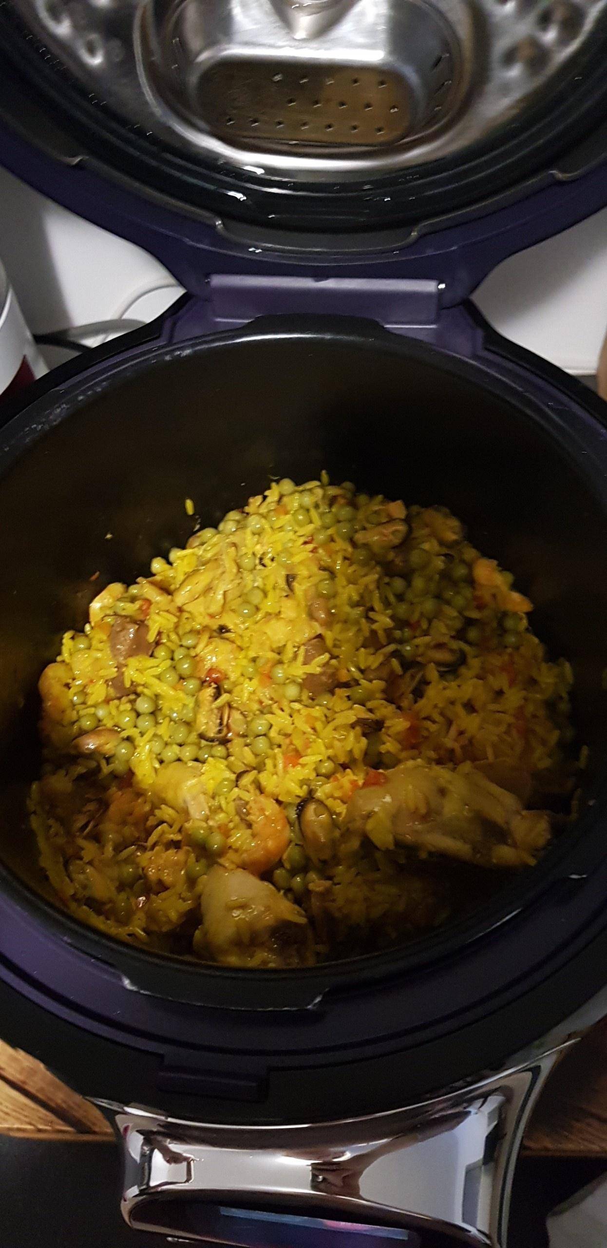 Paella fruits de mer poulet - Recepten Cookeo | Moulinex