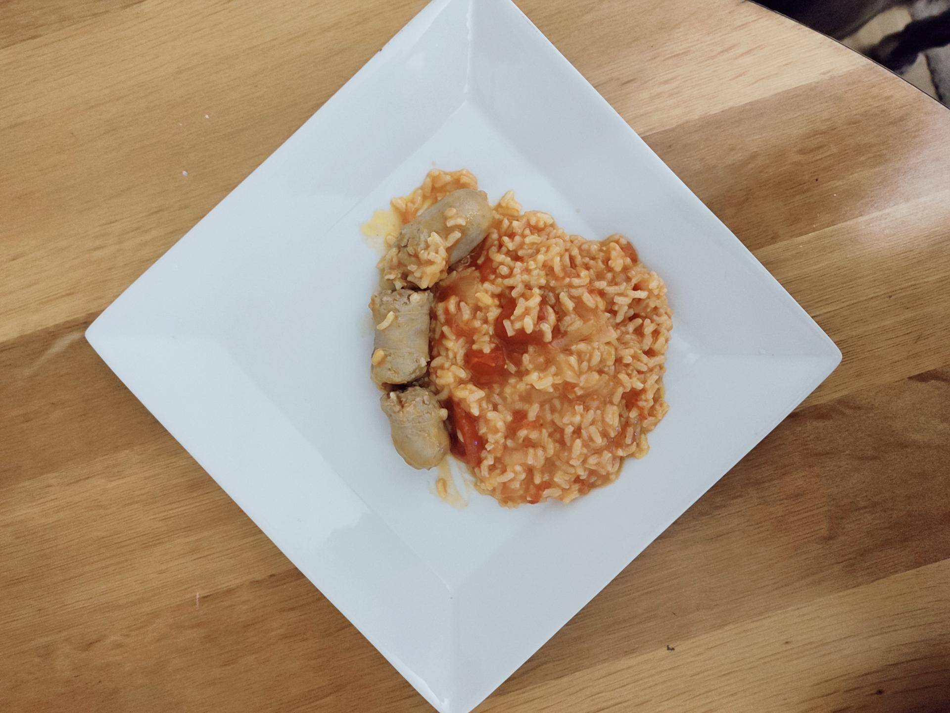 Riz à la tomates et saucisses de Toulouse - Recepten Companion XL | Moulinex
