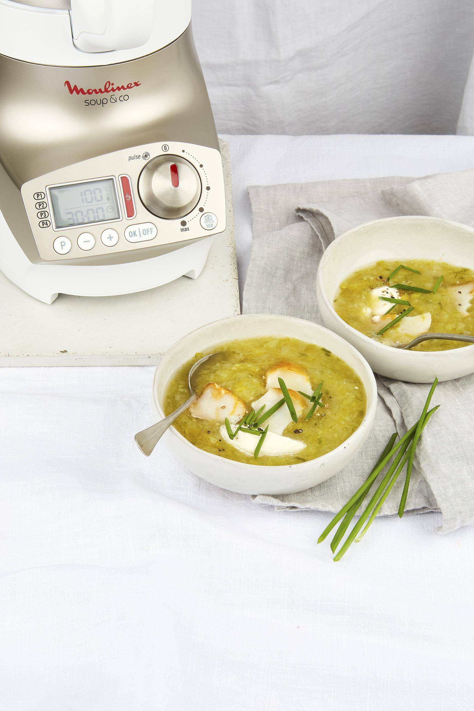 Velouté de poireaux au haddock - Recette Soup & Co | Moulinex