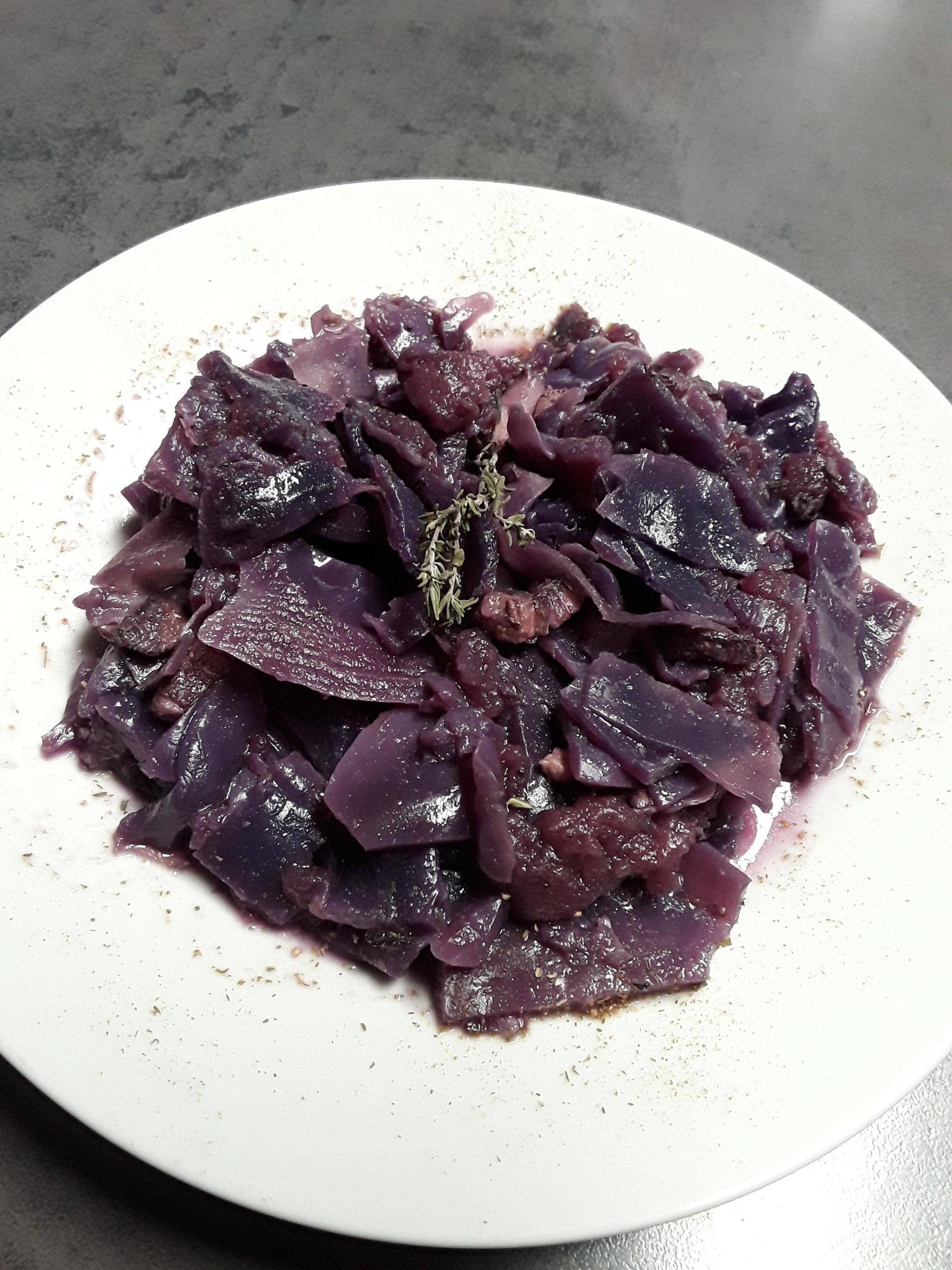 Chou rouge aux pommes et au lard - Recepten Cookeo | Moulinex