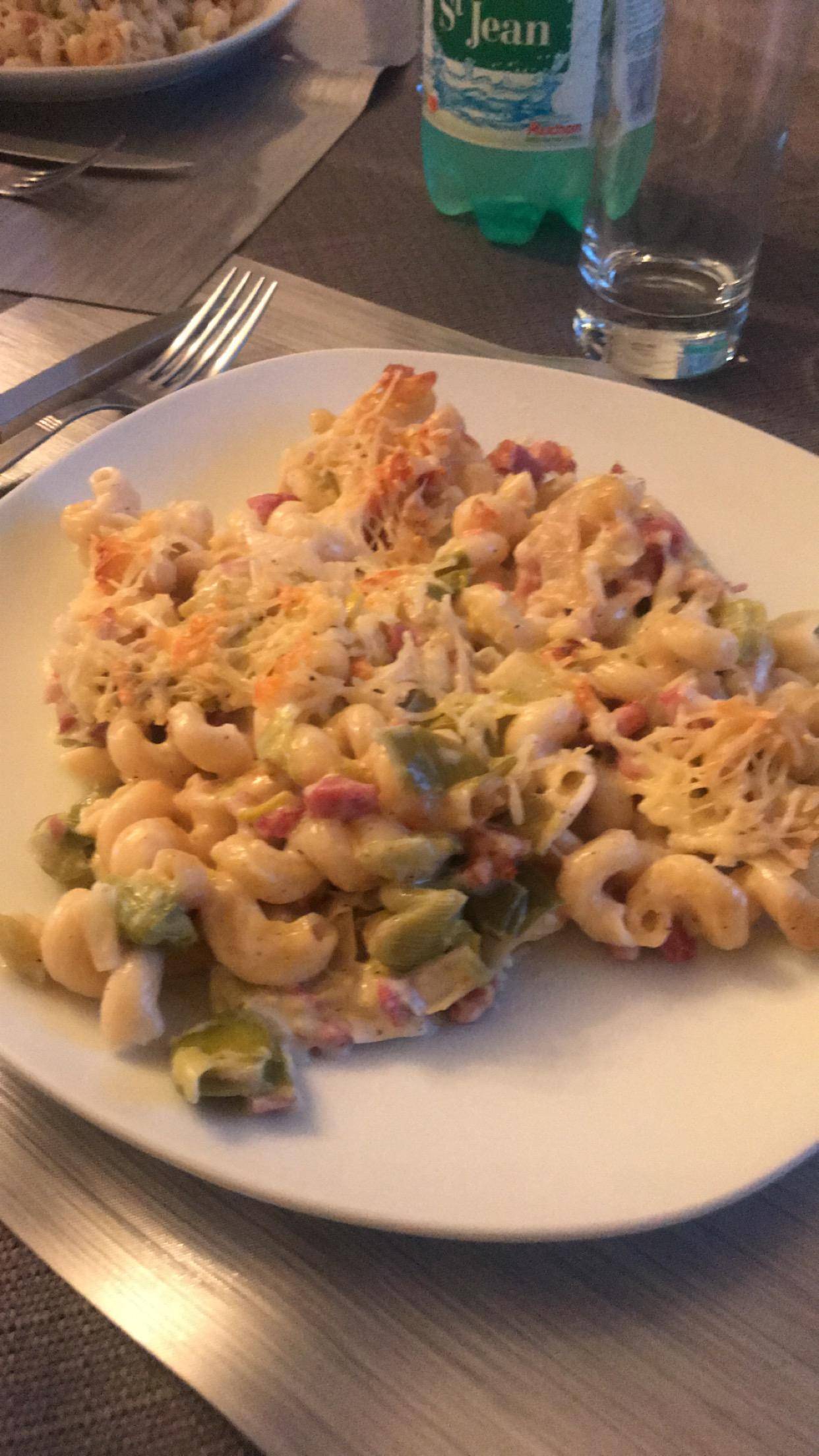 Gratin pâte poireaux lardon - Recette Cookeo | Moulinex