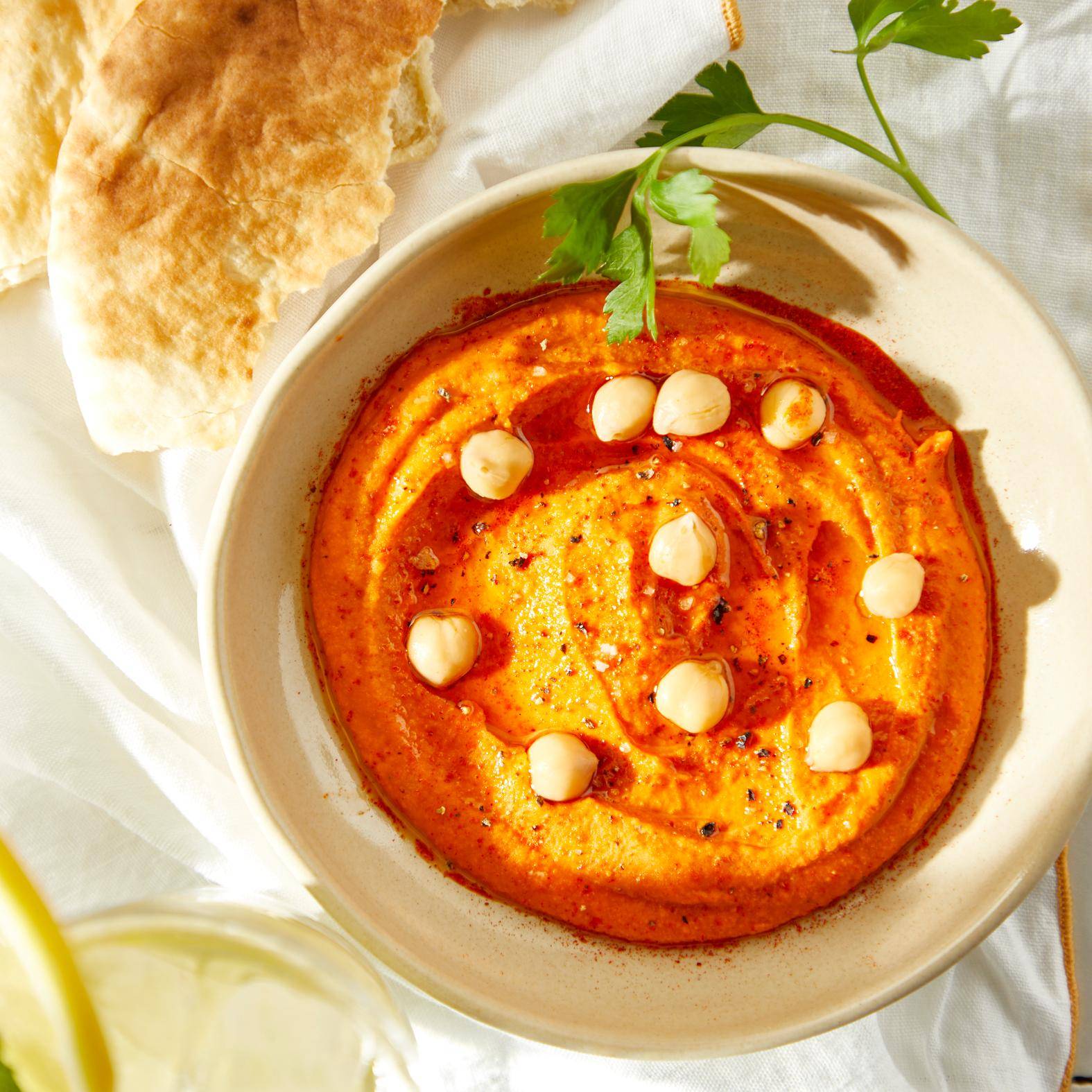 Dip houmous aux poivrons rouges grillés - Recepten Blend up | Moulinex