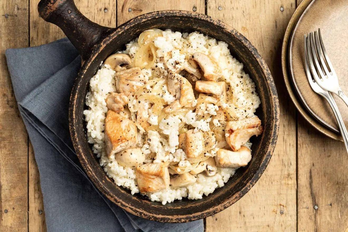Risotto de dinde, champignons et parmesan - Recette Companion Connect XL | Moulinex