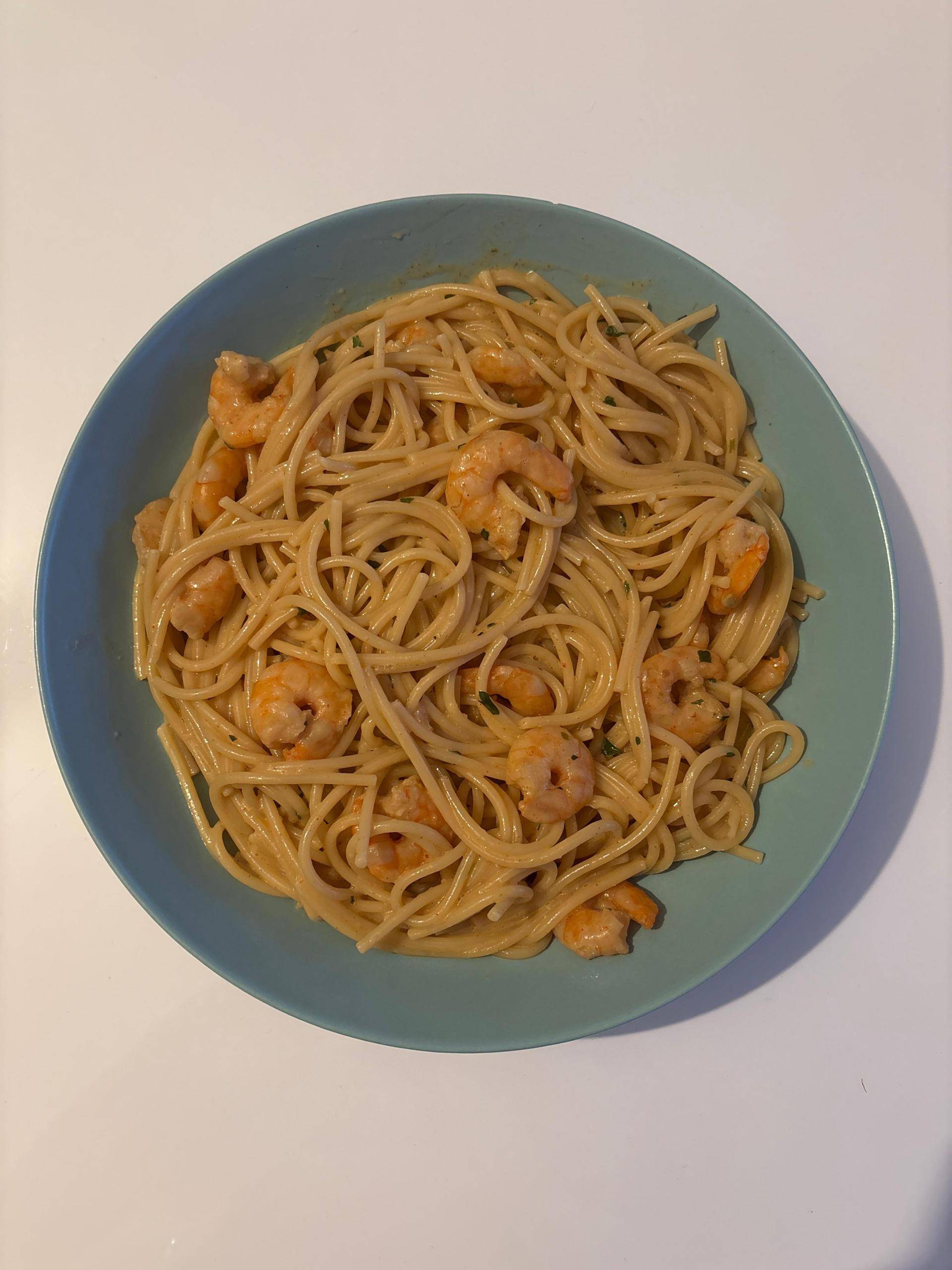 Spaghetti crevettes à l’ail - Recepten Cookeo | Moulinex